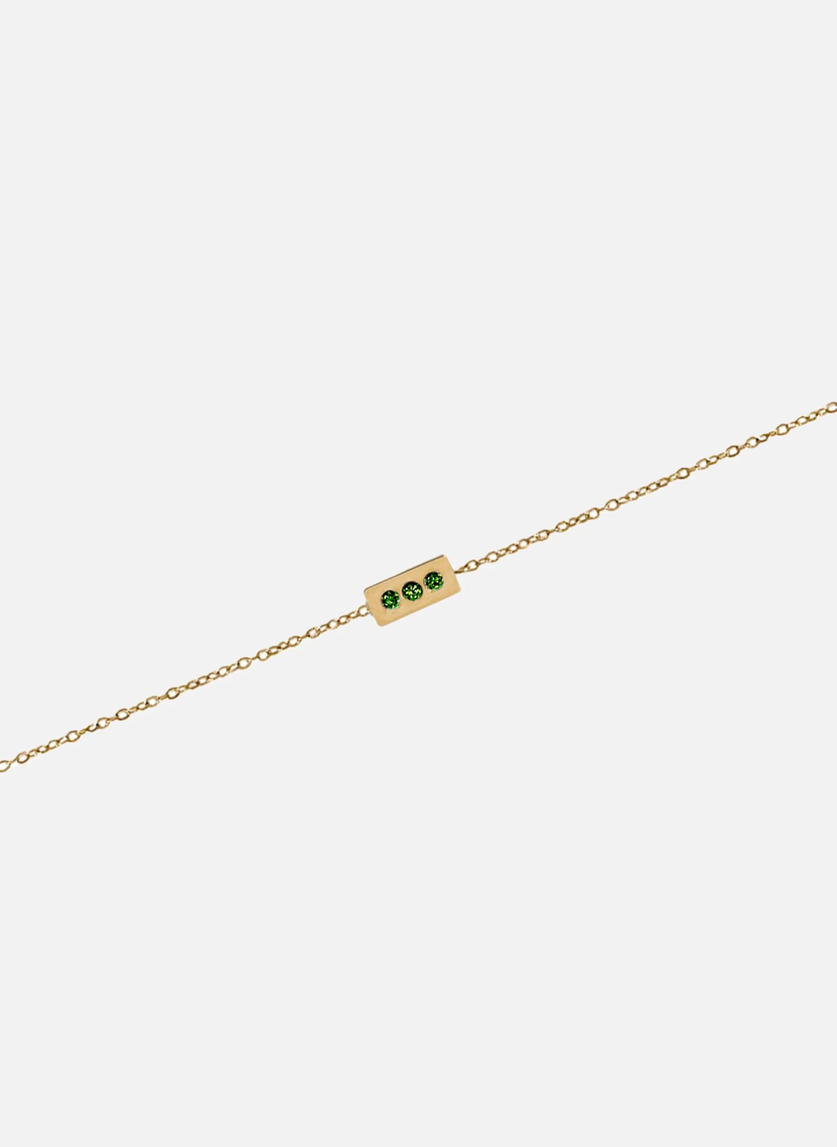 Bracelet chaîne pluton Vert PLUTON