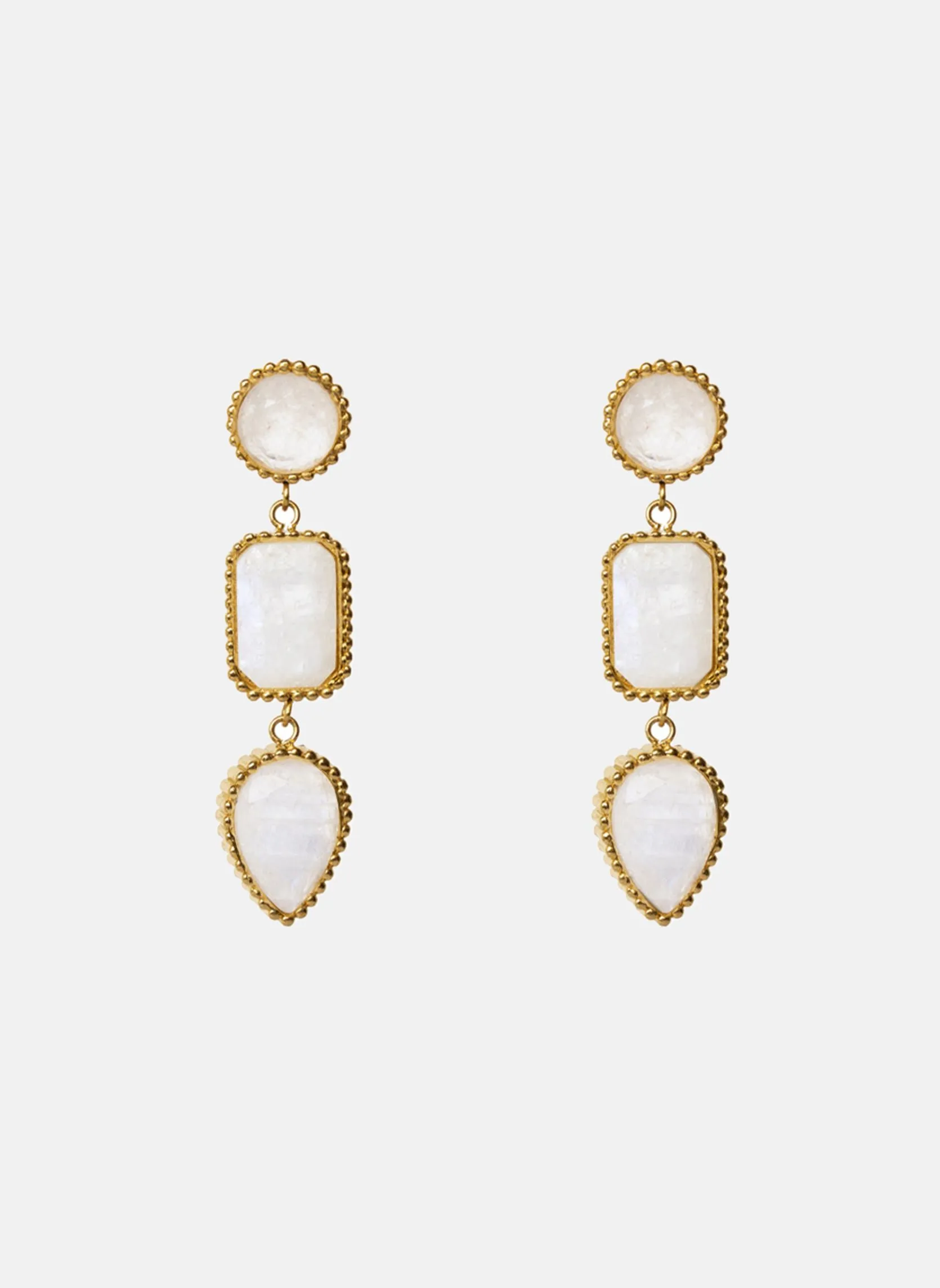 Boucles d'oreilles pendantes persephone Blanc PERSEPHONE