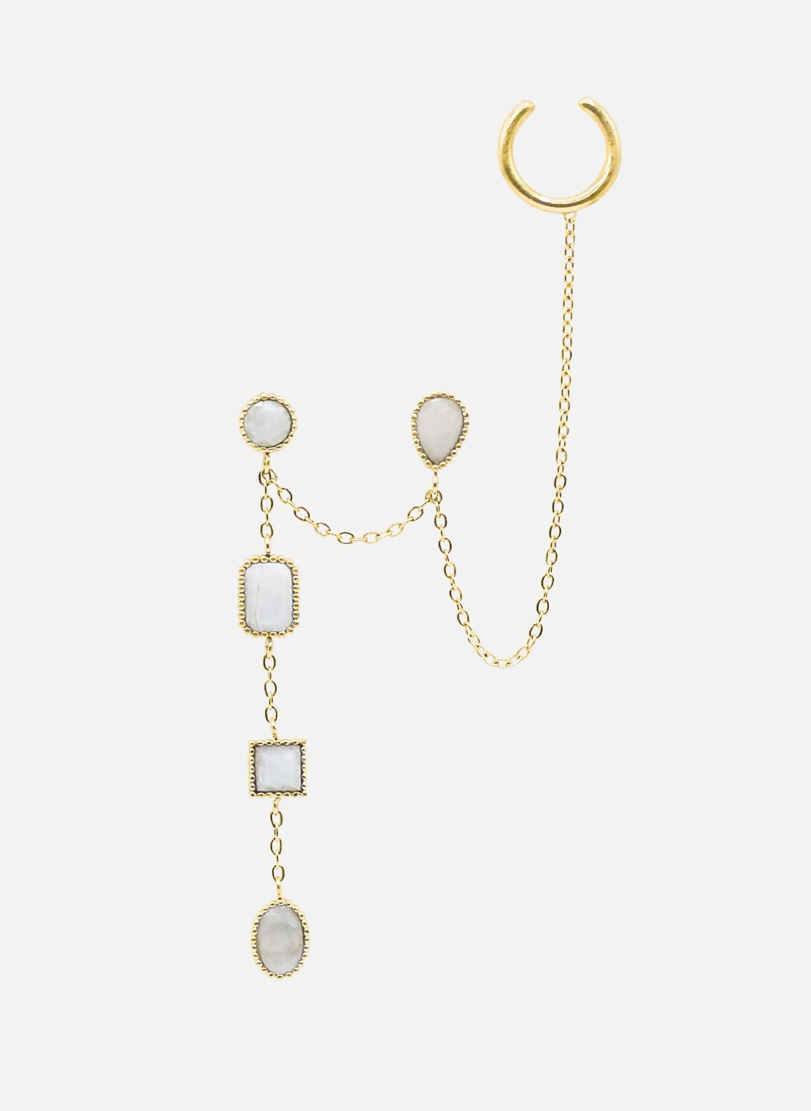 Boucle d'oreille pendante zephyra Blanc ZEPHYRA