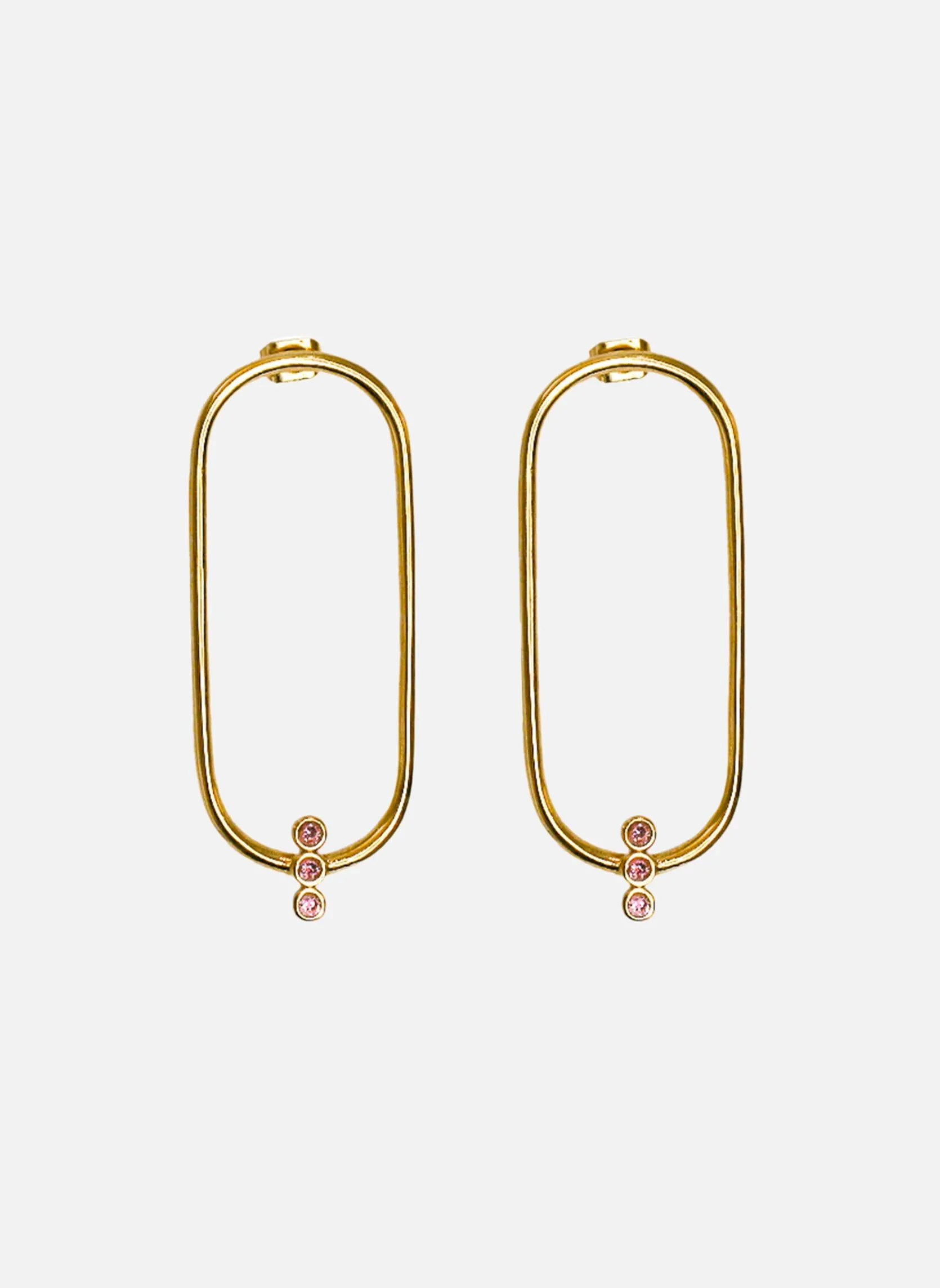 Boucles d'oreilles pendantes ilithyie Rose ILITHYIE