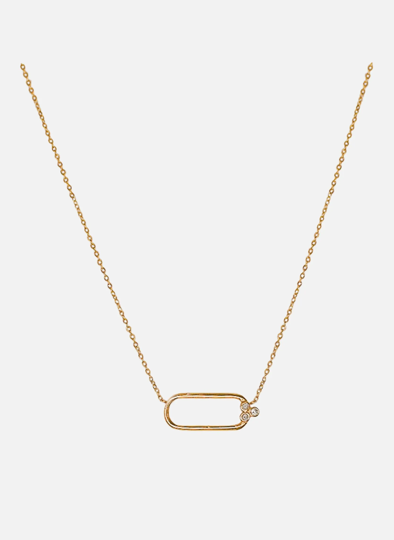 Collier chaîne circé Blanc CIRCE