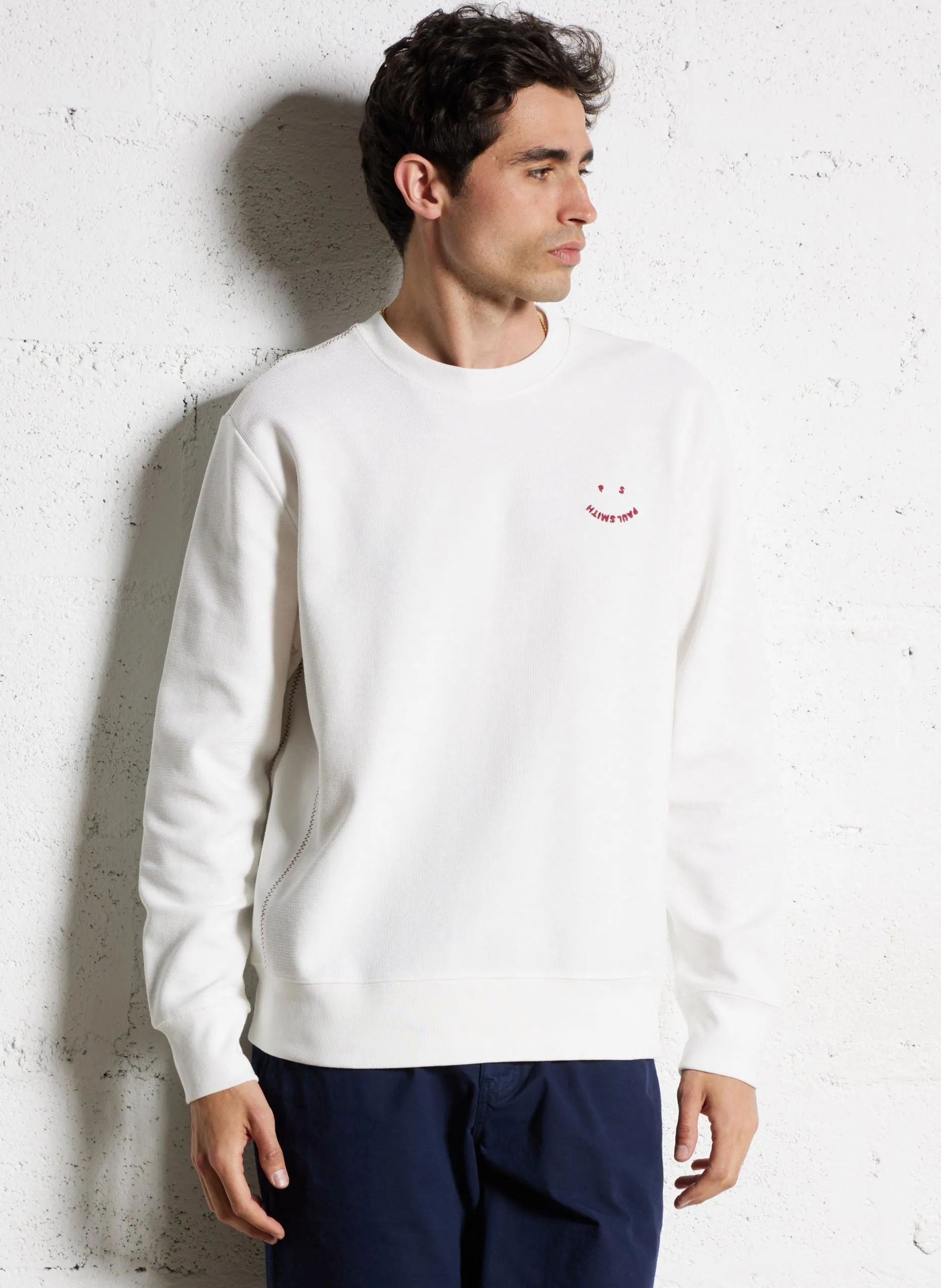 Sweat oversize en coton mélangé Beige HAPPY