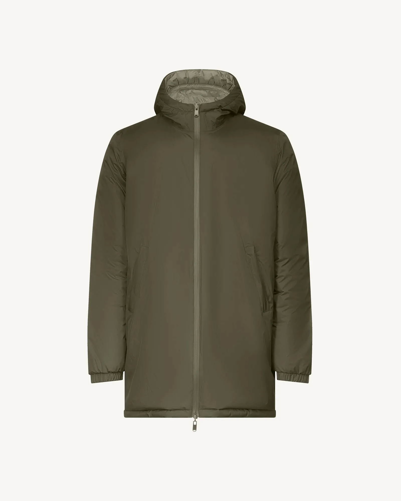 Doudoune longue réversible à capuche amsterdam 2.0 Vert