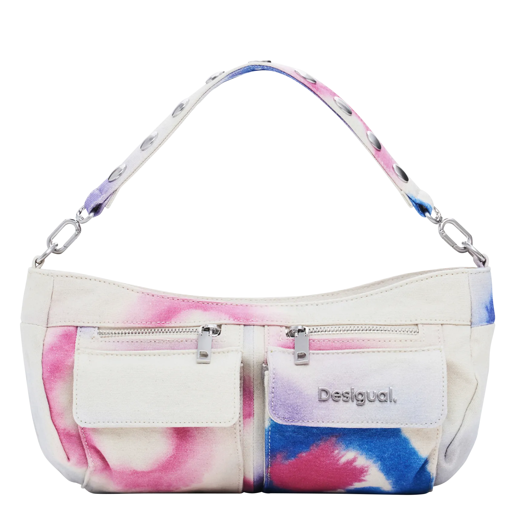 Sac porté épaule en coton Blanc