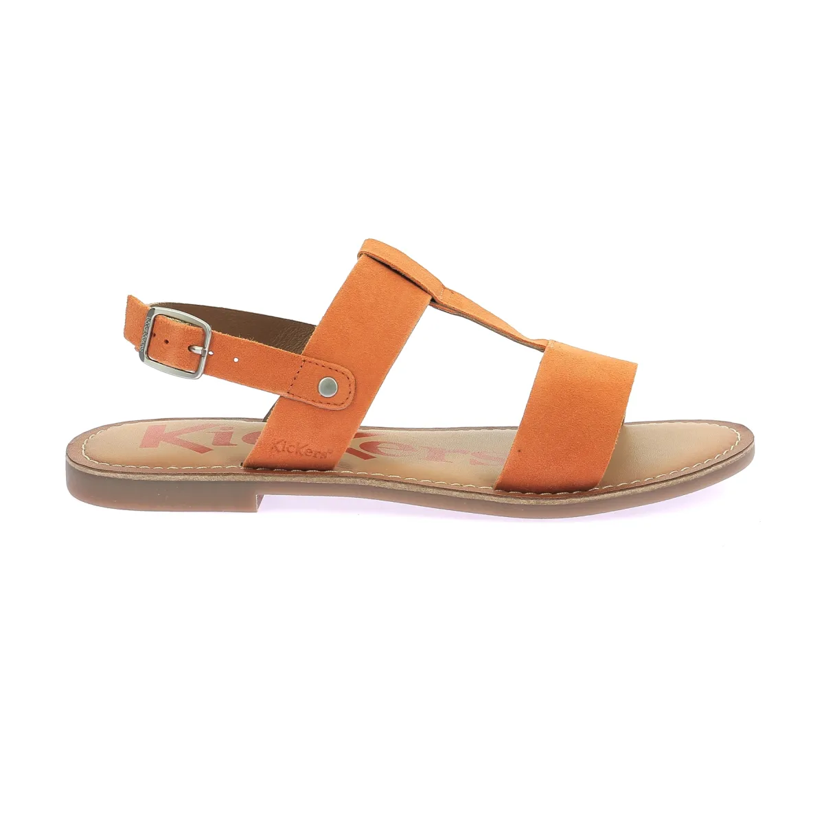 Sandales cuir Orange KICK DINES