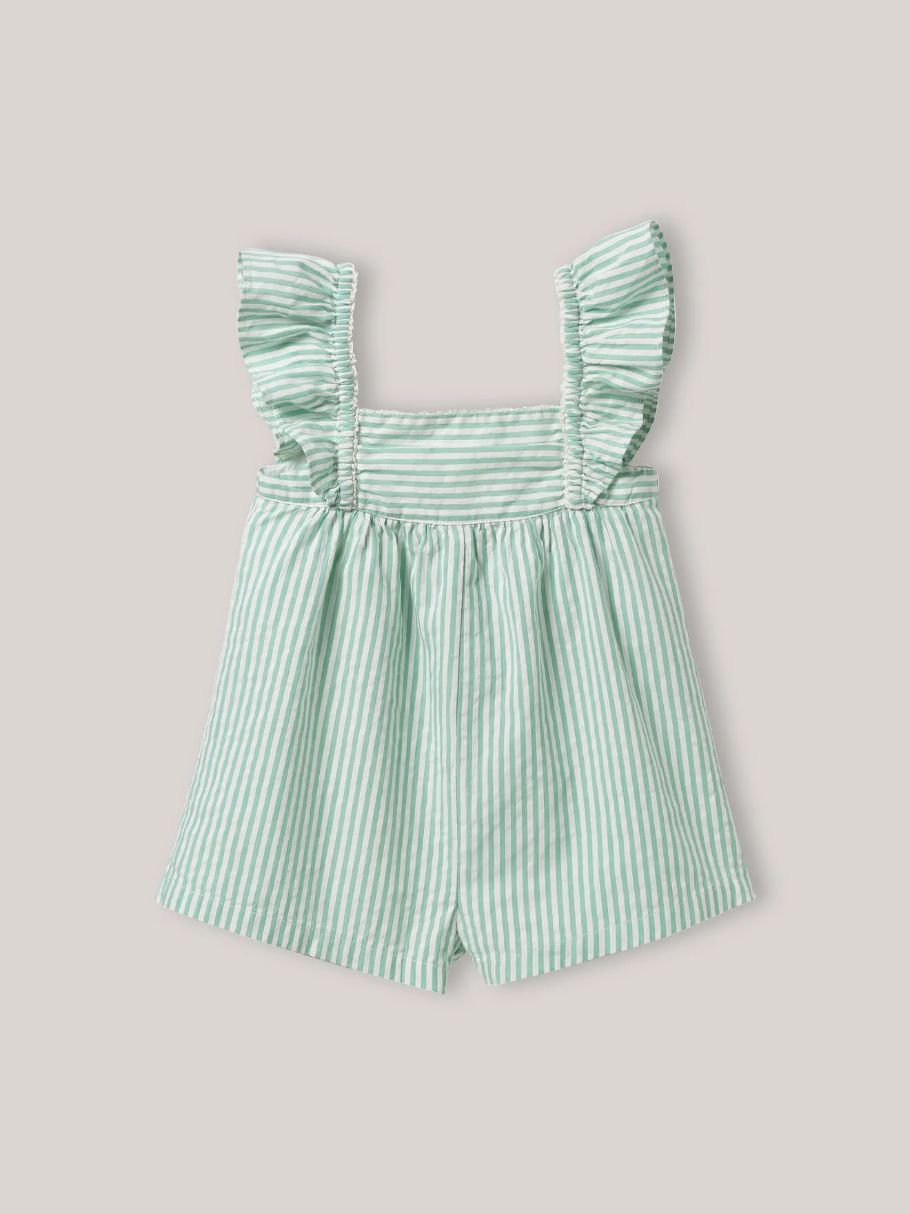 Combinaison courte rayée Vert