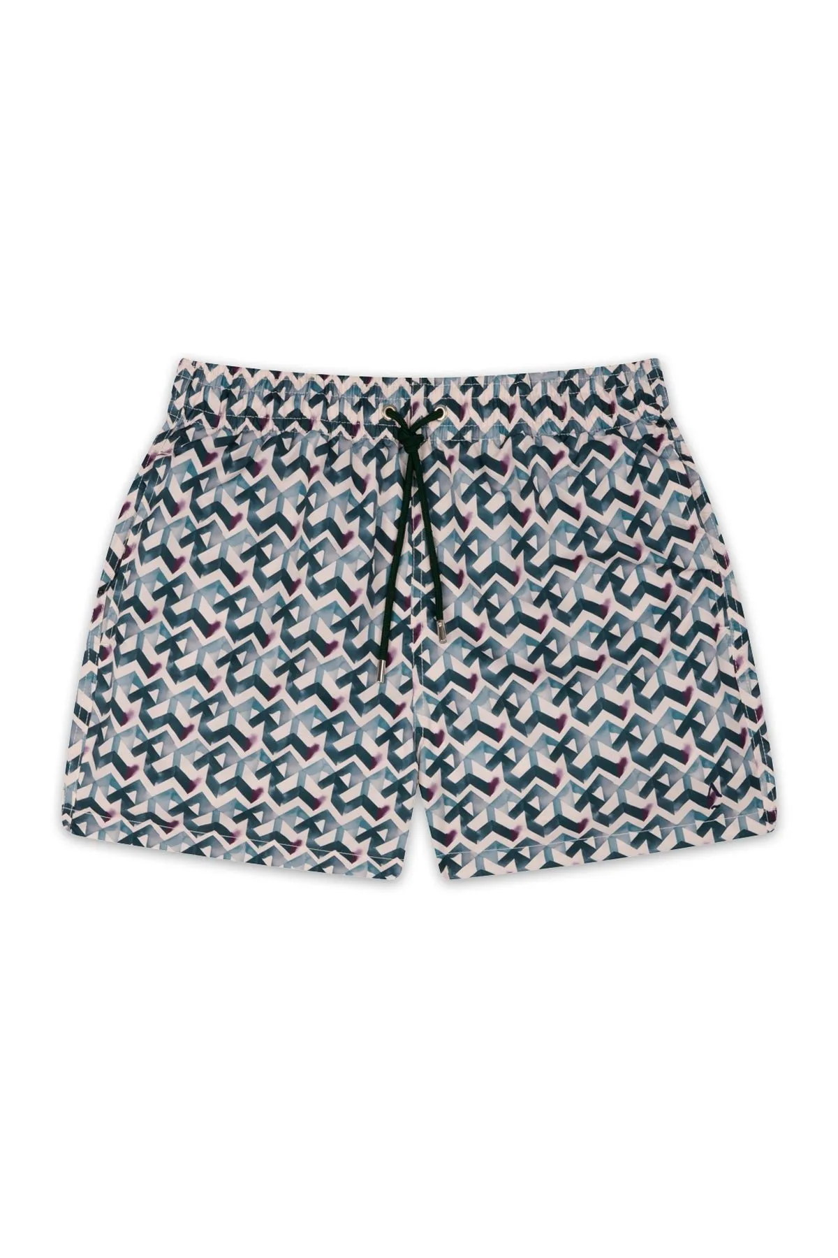 Short de bain imprimé ceinture élastique Vert CALANQUES