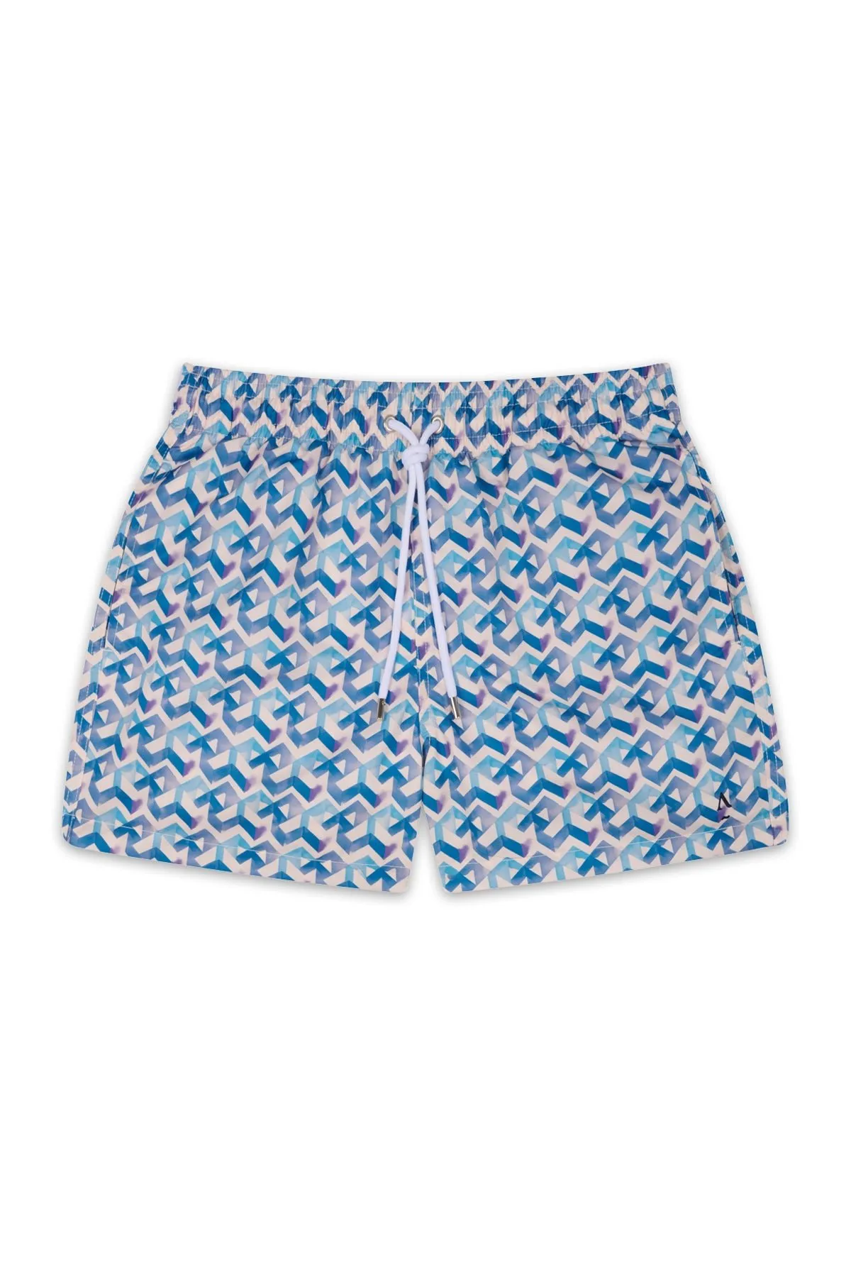 Short de bain imprimé ceinture élastique Bleu CALANQUES