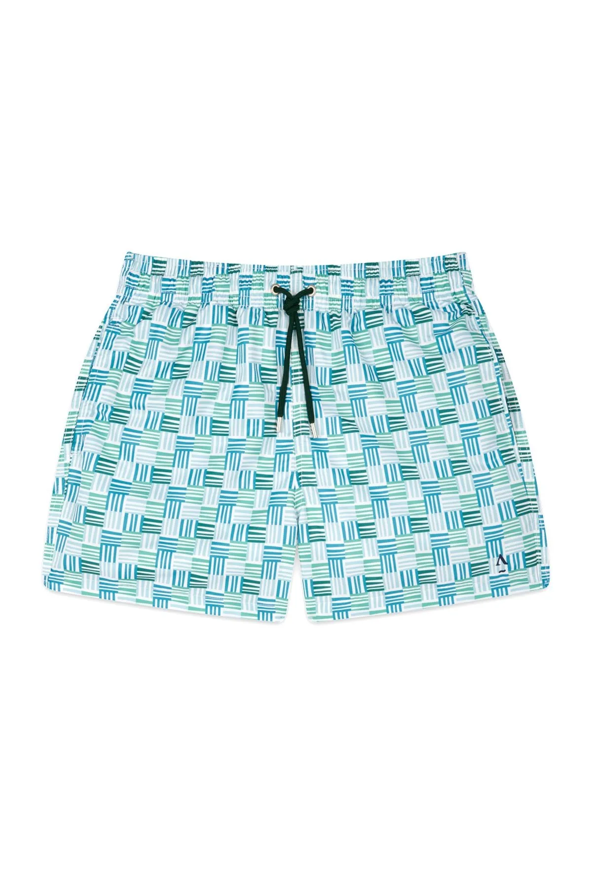 Short de bain imprimé ceinture élastique Vert CANNAGE