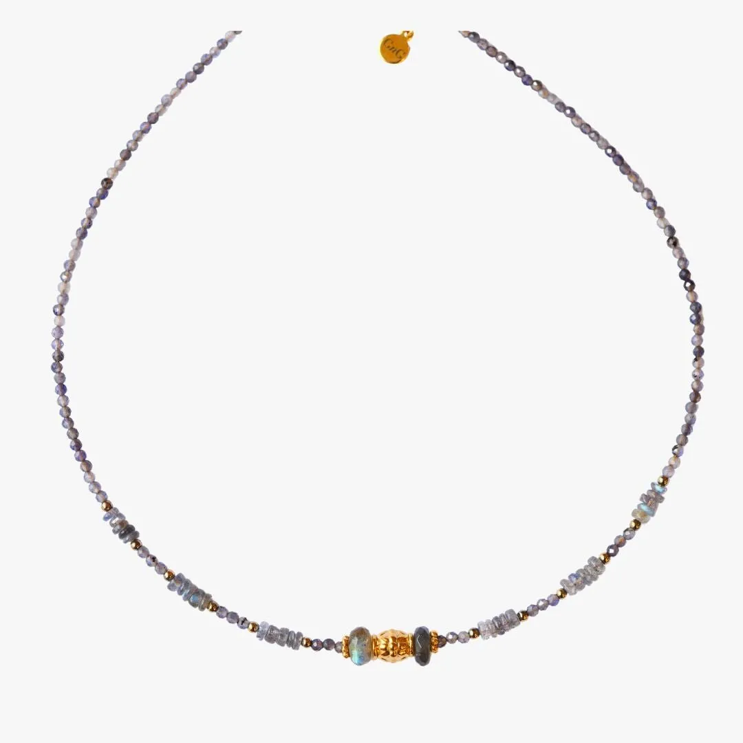 Collier iolite Bleu SWAR