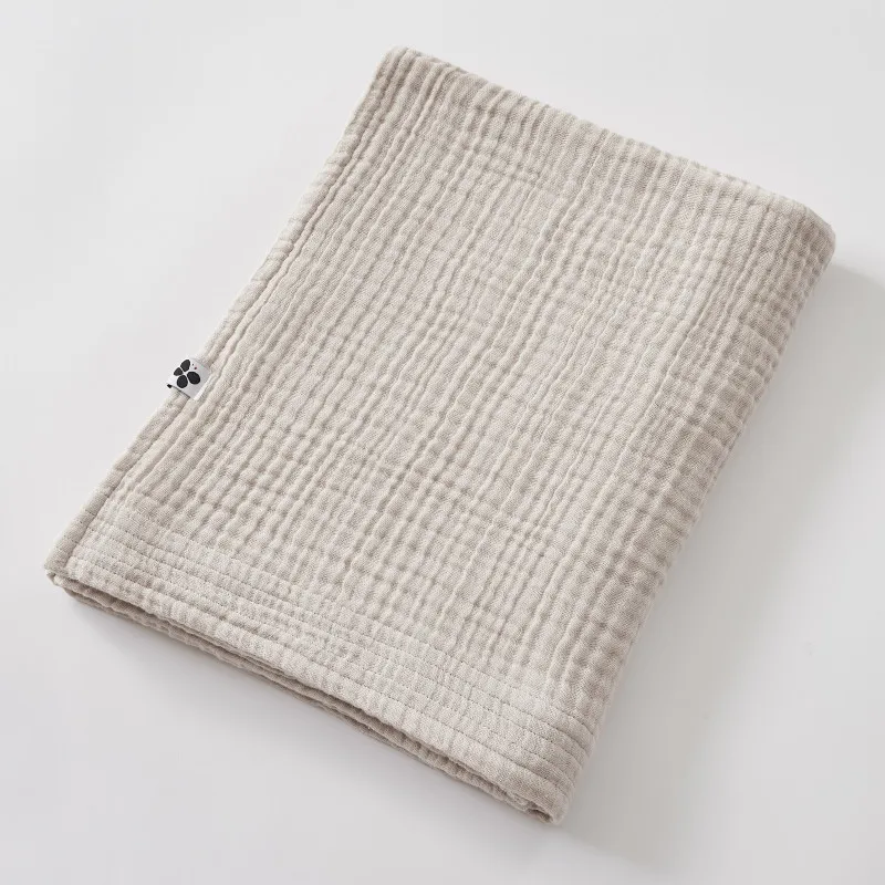 Drap de bain gaze de coton unie Beige