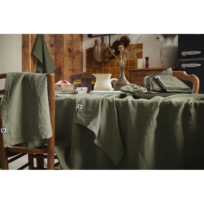 Nappe de table en gaze de coton Vert