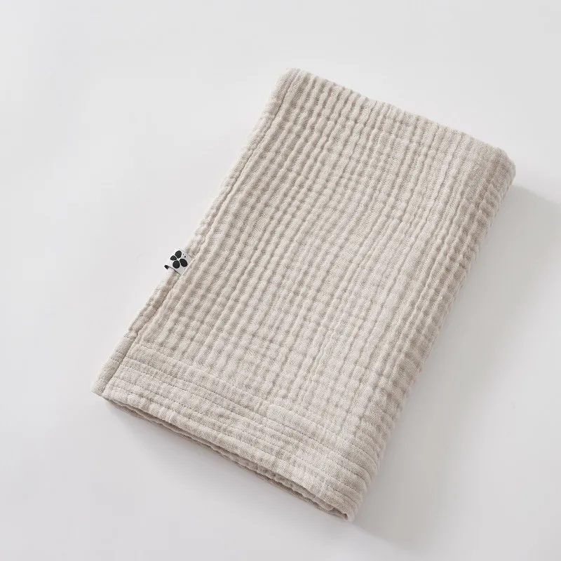 Serviette de toilette 50 x 90 cm gaze de coton unie gaïa Blanc