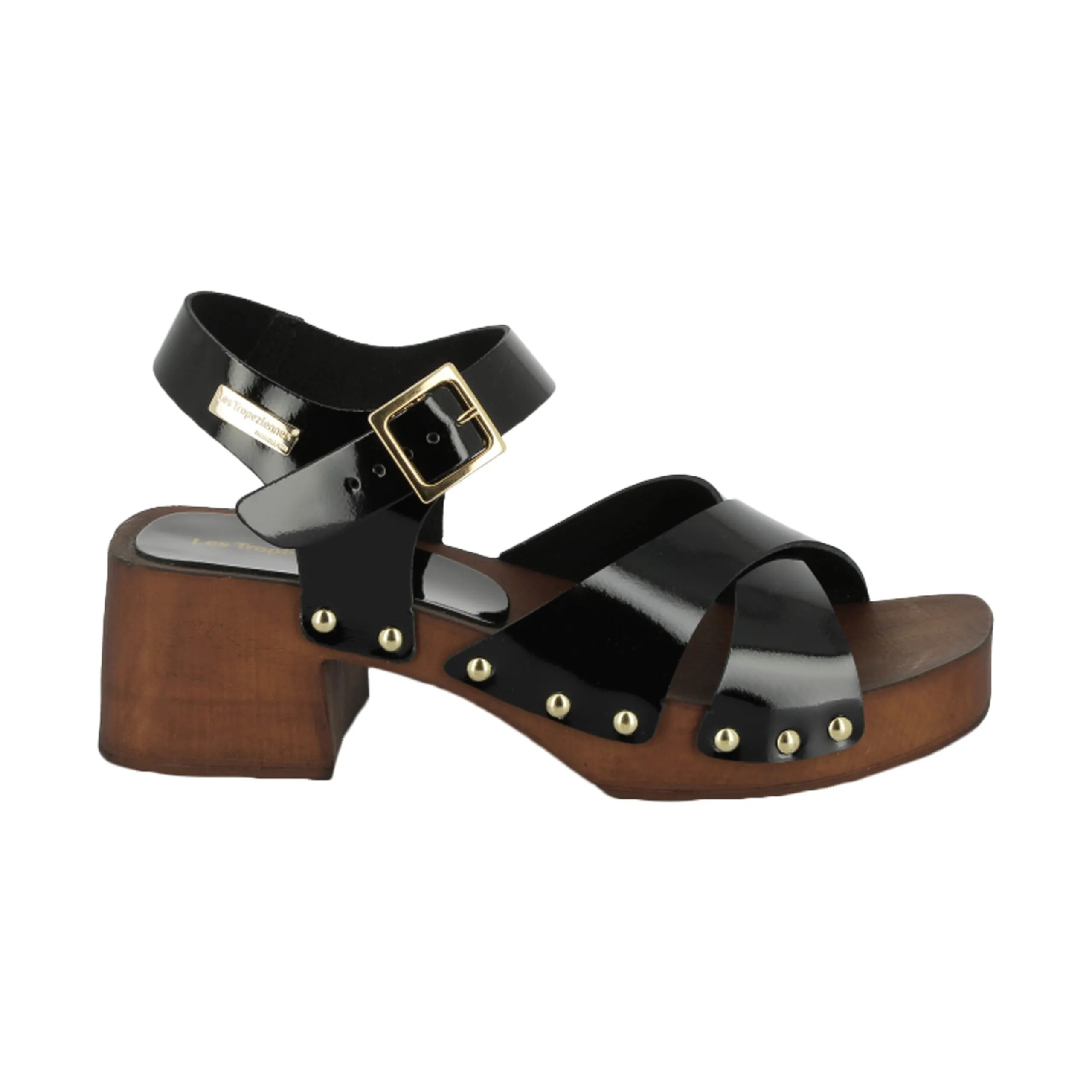 Sandales à talon cuir par m.belarbi paolita Marron