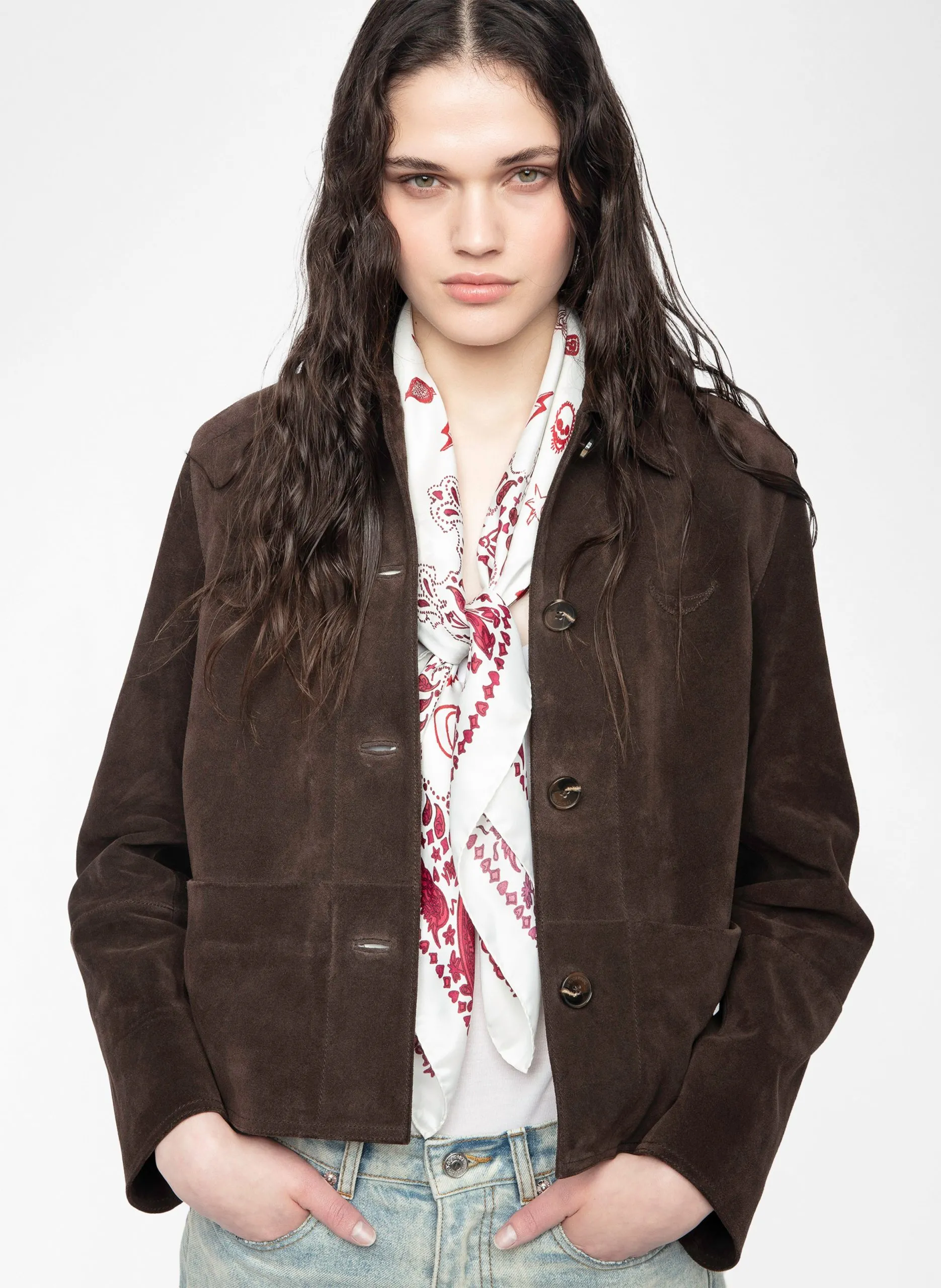 Foulard imprimé Rouge DEBBIE 85