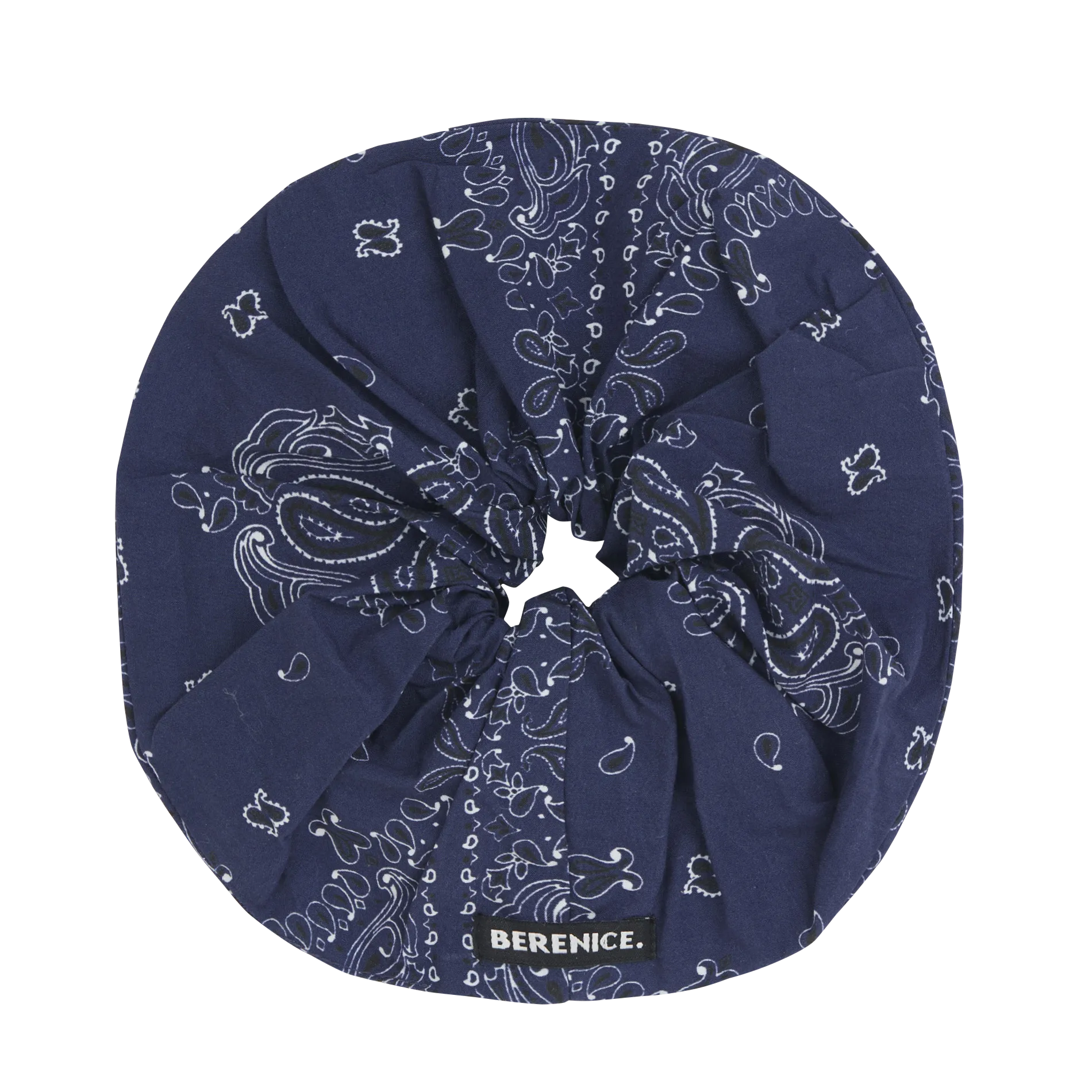 Chouchou en coton mélangé Bleu