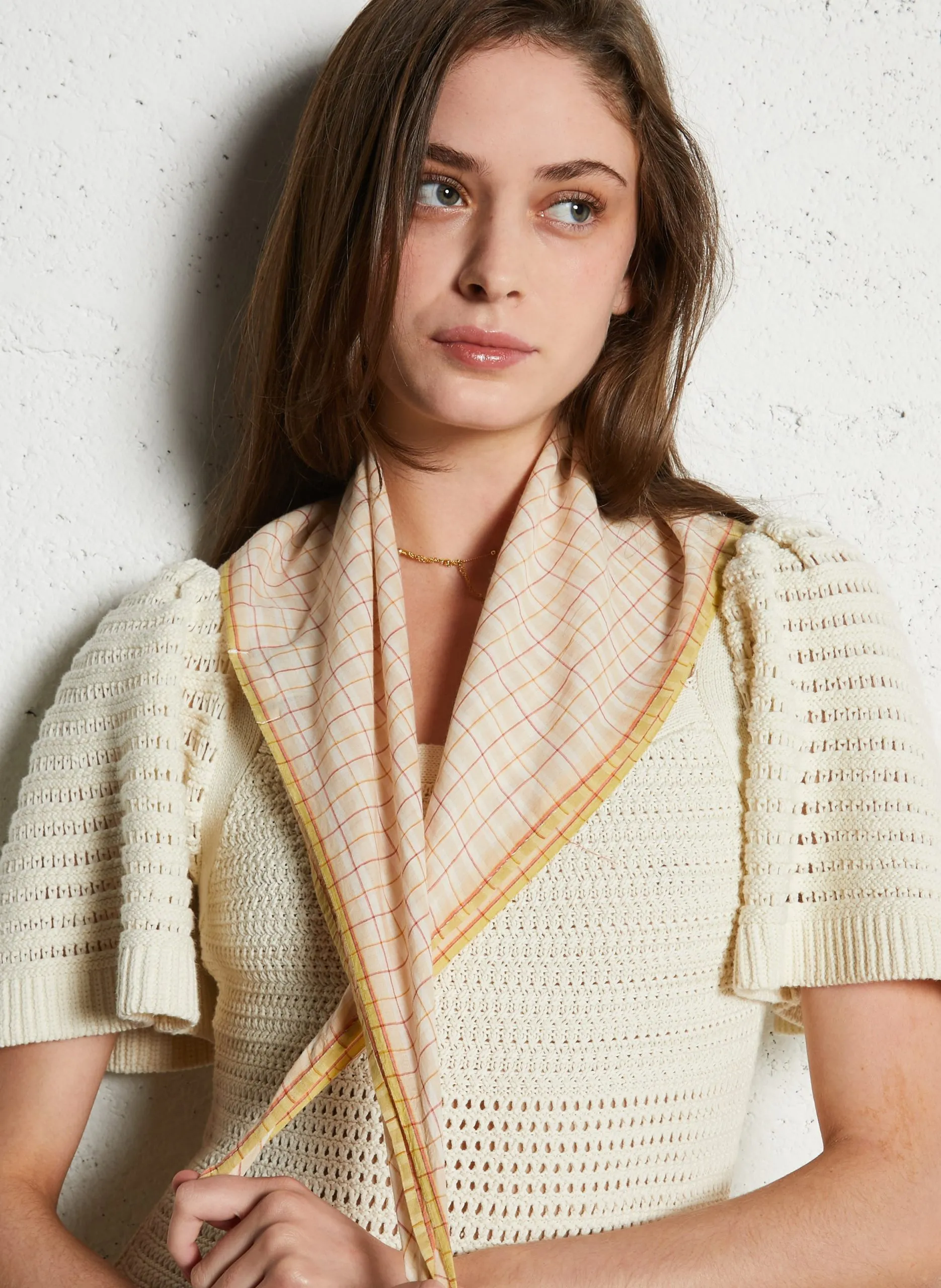 Foulard en coton Beige N°765