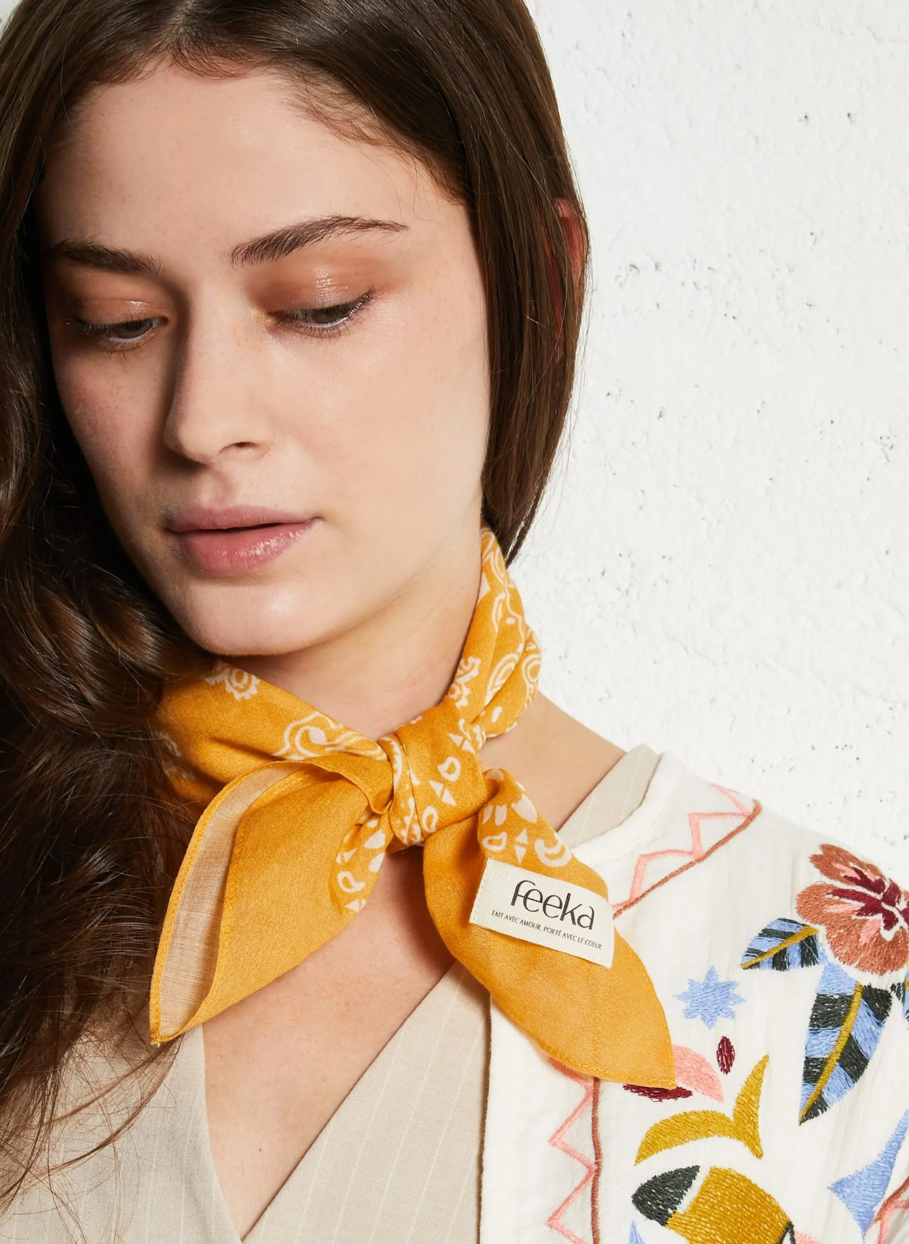 Foulard en coton Orange BANDANA