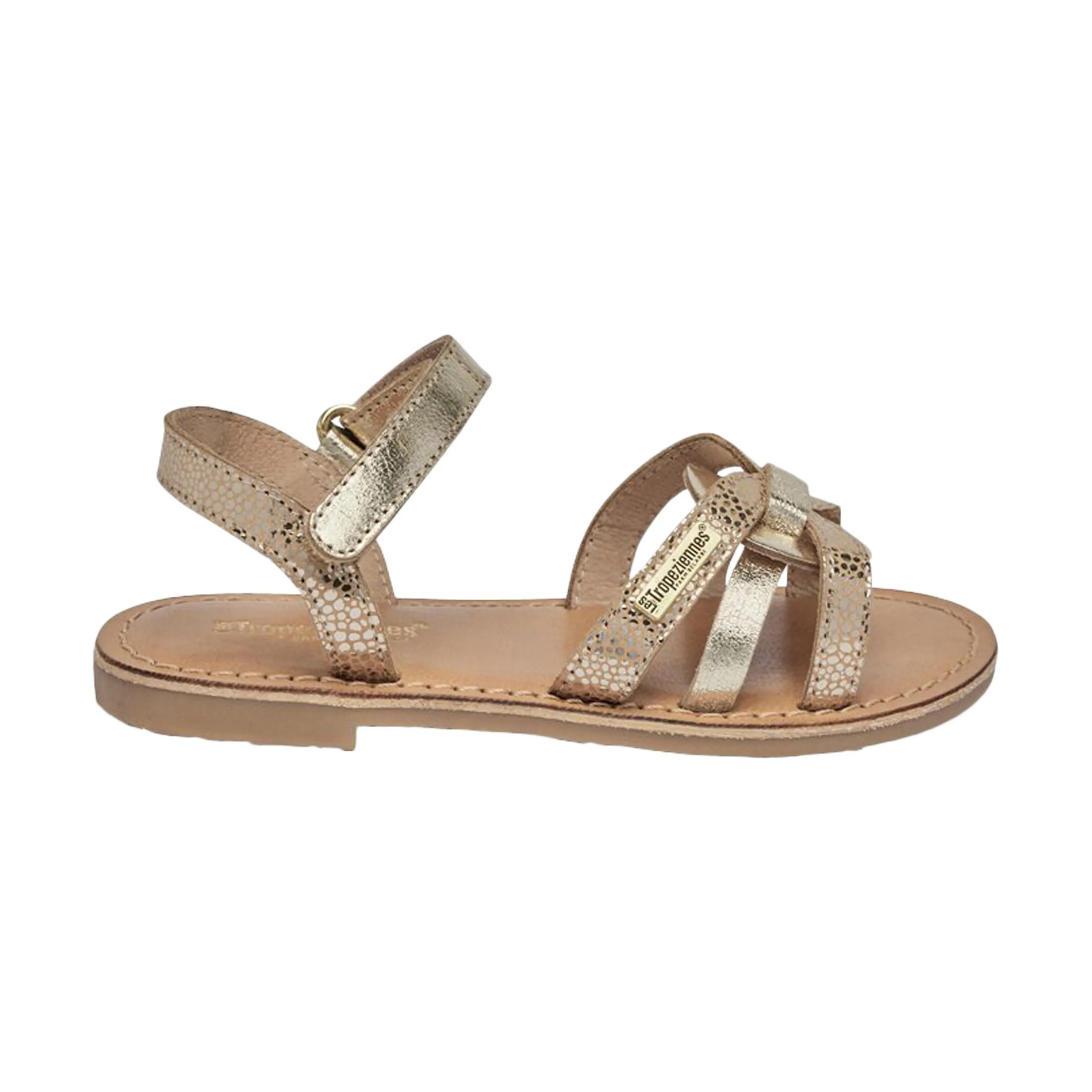 Sandale cuir enfant par m.belarbi badalia Doré