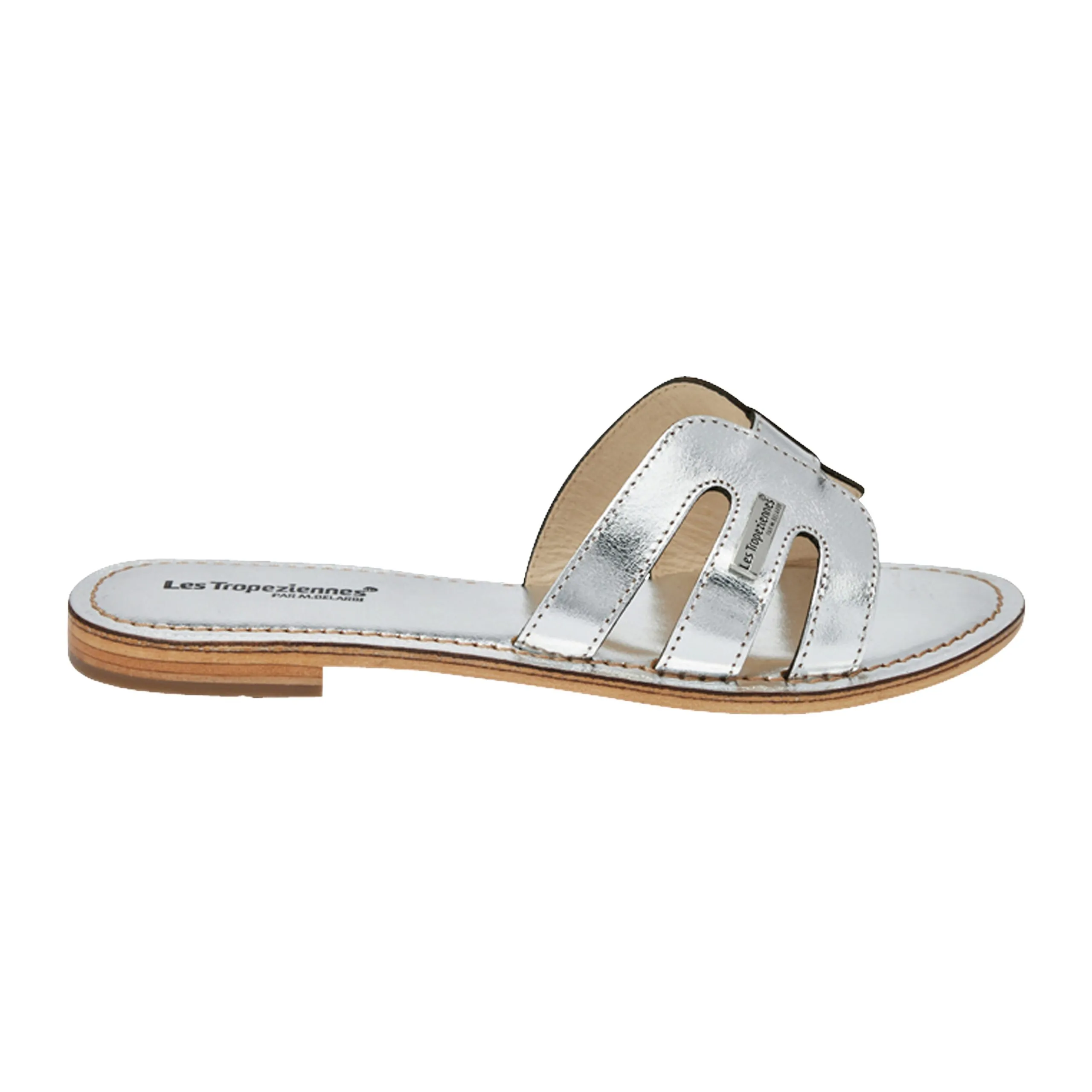 Sandales cuir par m.belarbi damia Argent