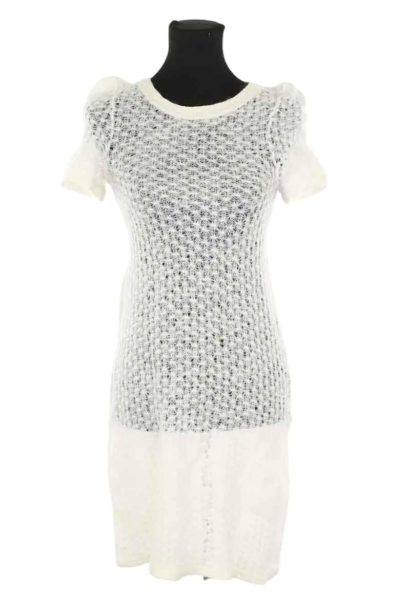 Robe en laine Blanc