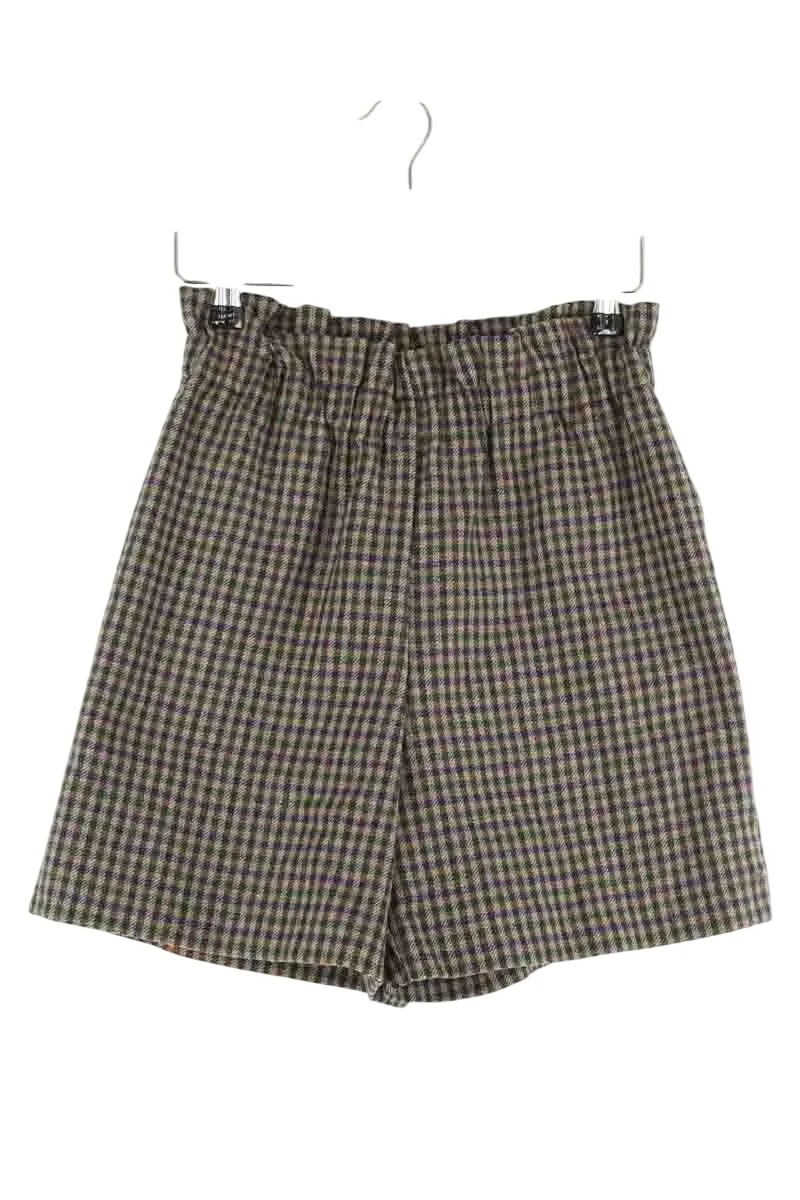 Mini short en laine Kaki