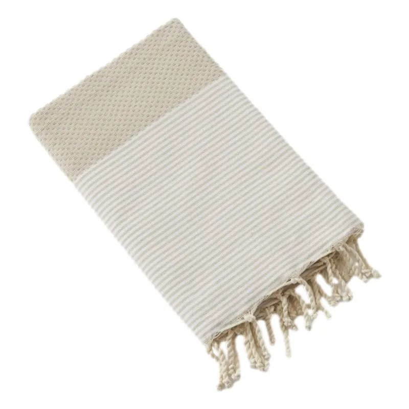 Fouta avec franges 100 x 200 cm 100% coton recyclé Multicolore