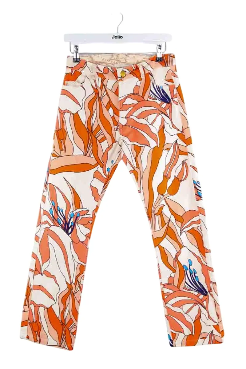 Jean droit en coton Orange