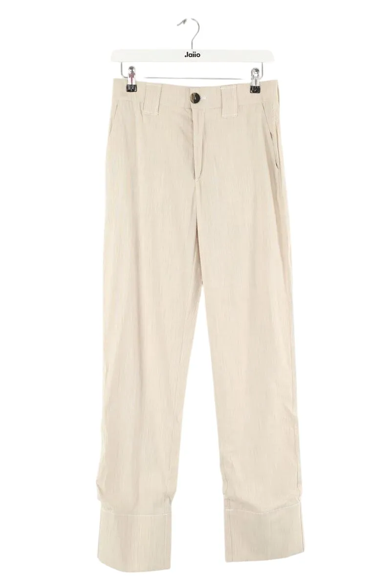 Pantalon droit ecru Beige
