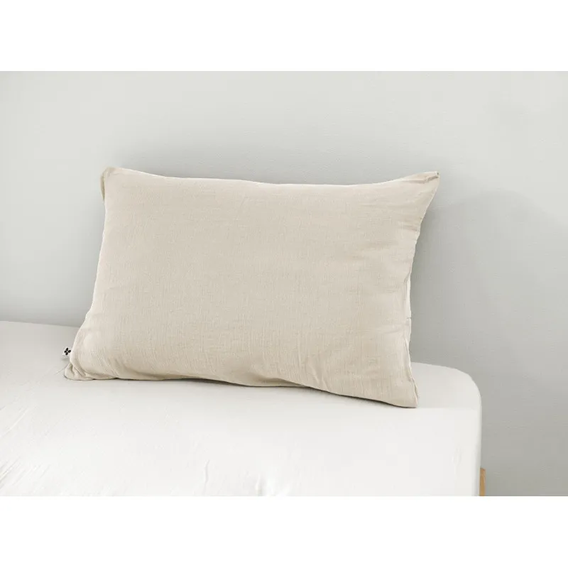Taie d'oreiller percale de coton Blanc