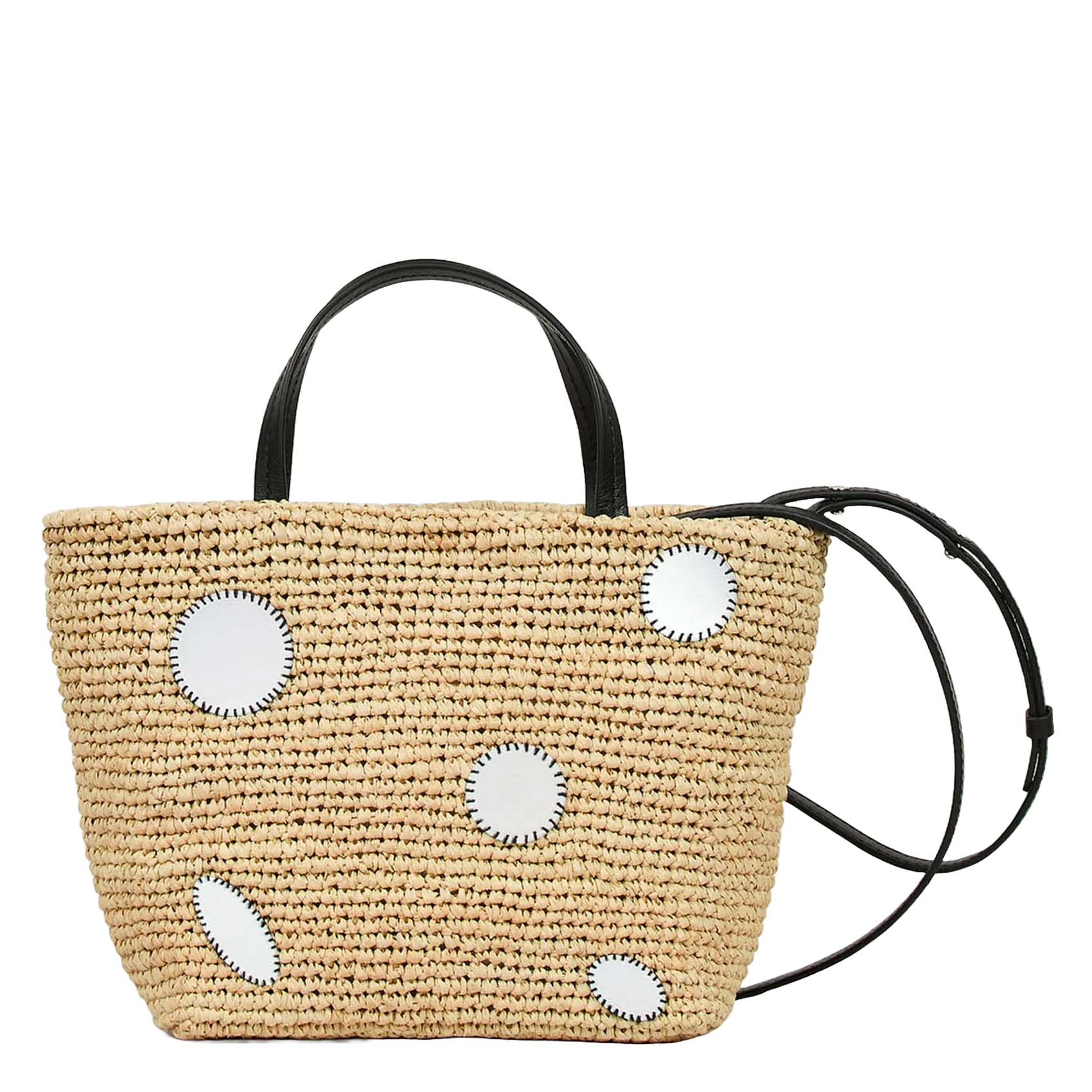 Sac porté main en raphia Blanc