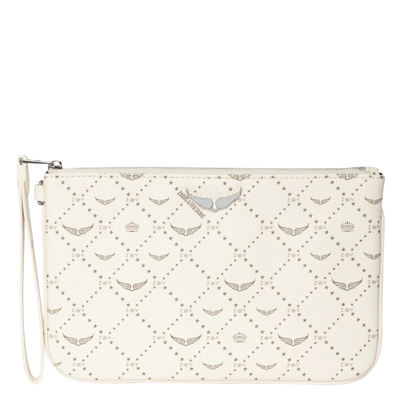 Pochette en toile monogramme Blanc Z POUCH