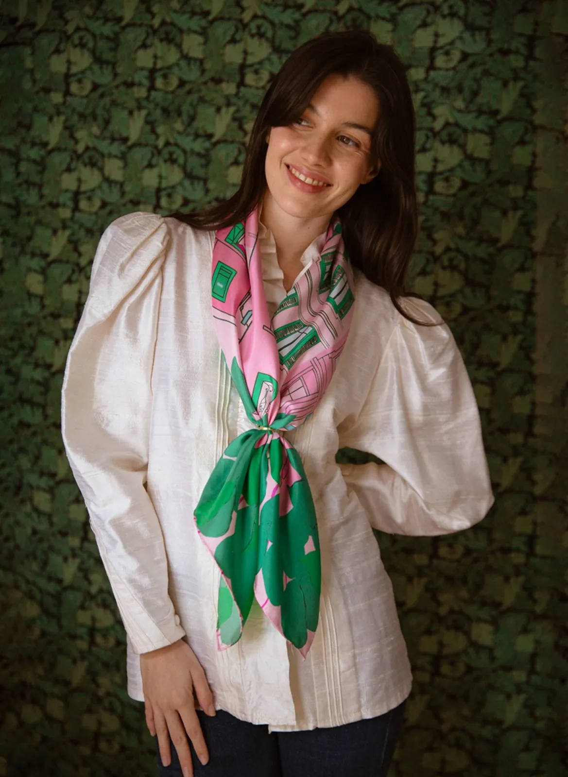 Foulard en soie Multicolore MONTMARTRE