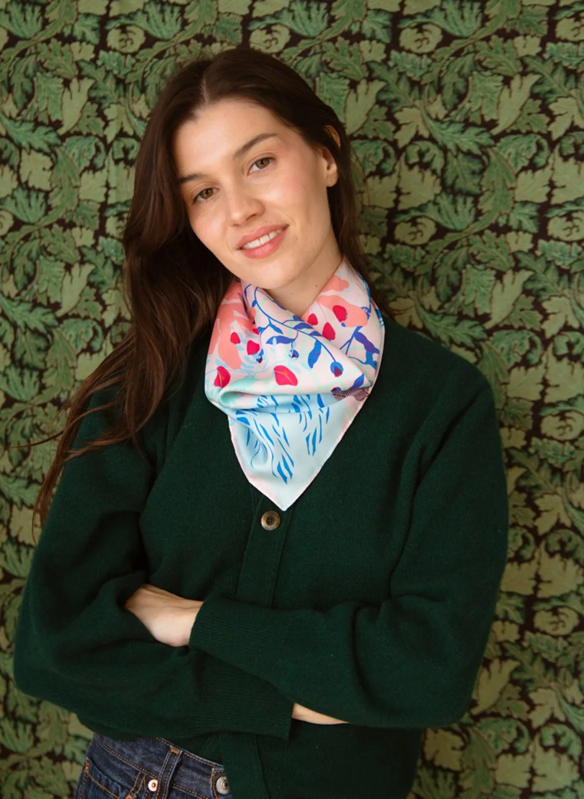 Foulard en soie Multicolore AUTEUIL EN FEVRIER