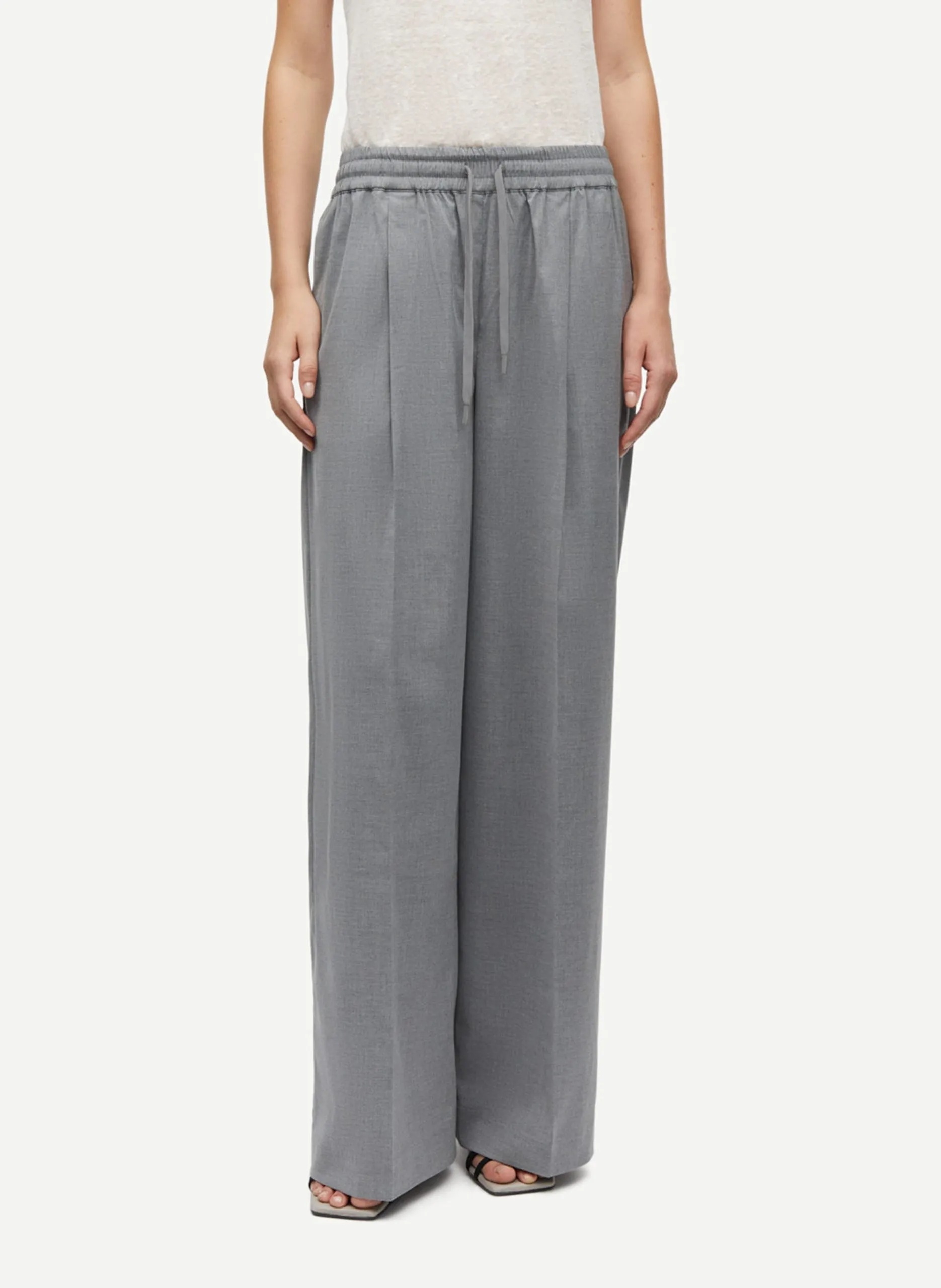 Pantalon large à plis Argent SARILA