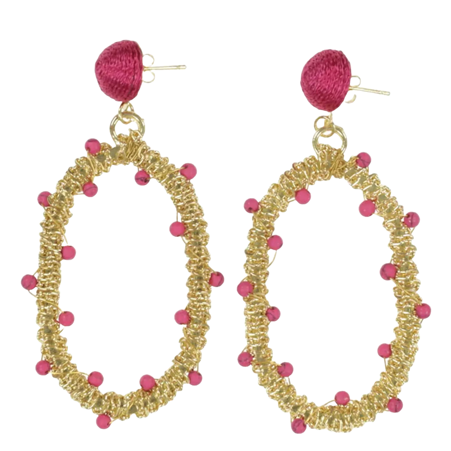 Boucles d'oreilles pendantes Rose
