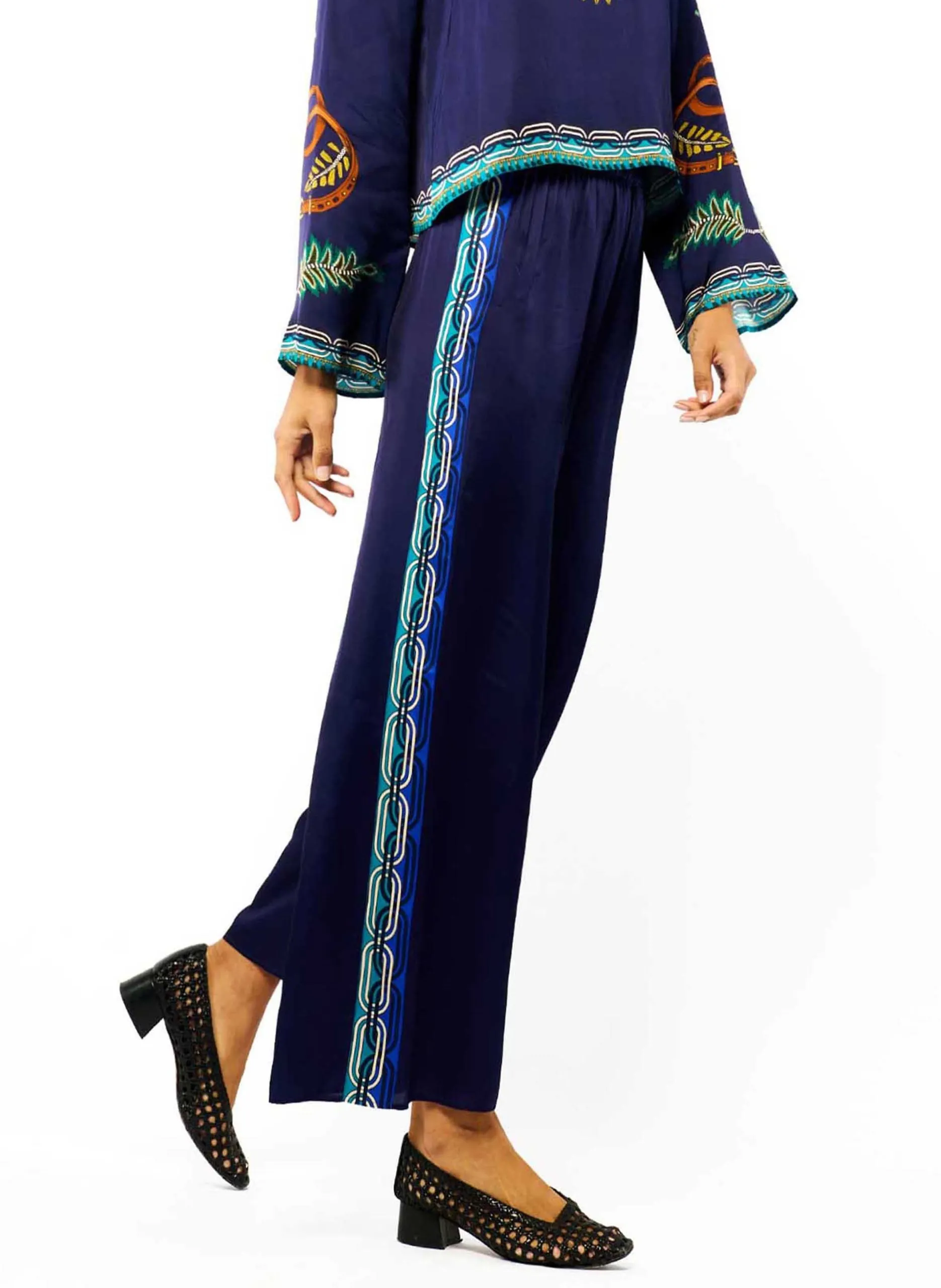 Pantalon large Bleu TINA