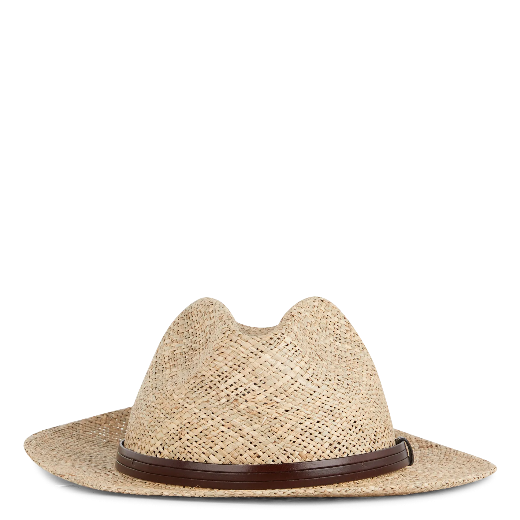 Chapeau en paille tissé Beige