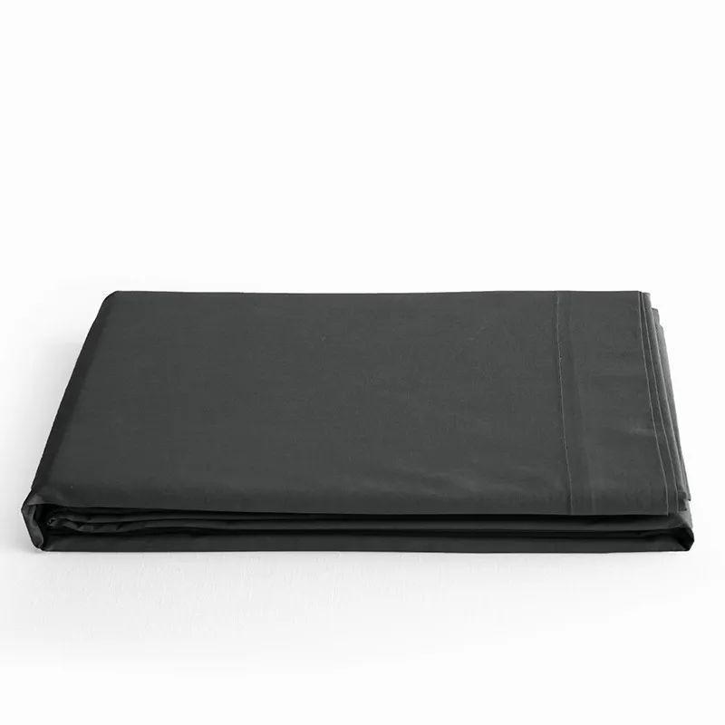 Drap plat "prémium" pour lit 1 place & 2 places Noir