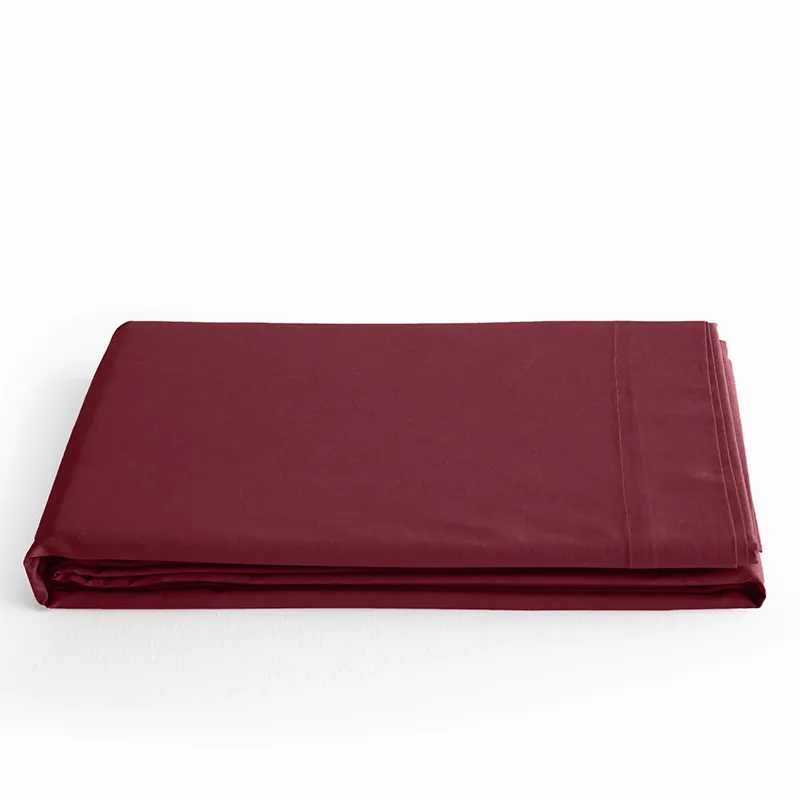 Drap plat "prémium" pour lit 1 place & 2 places Rouge