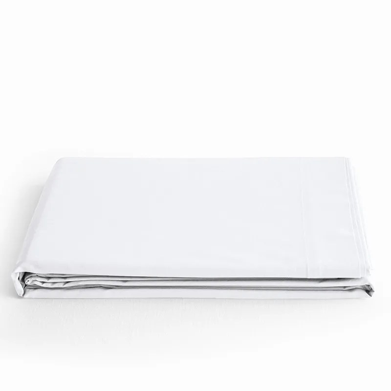 Drap plat "prémium" pour lit 1 place & 2 places Blanc