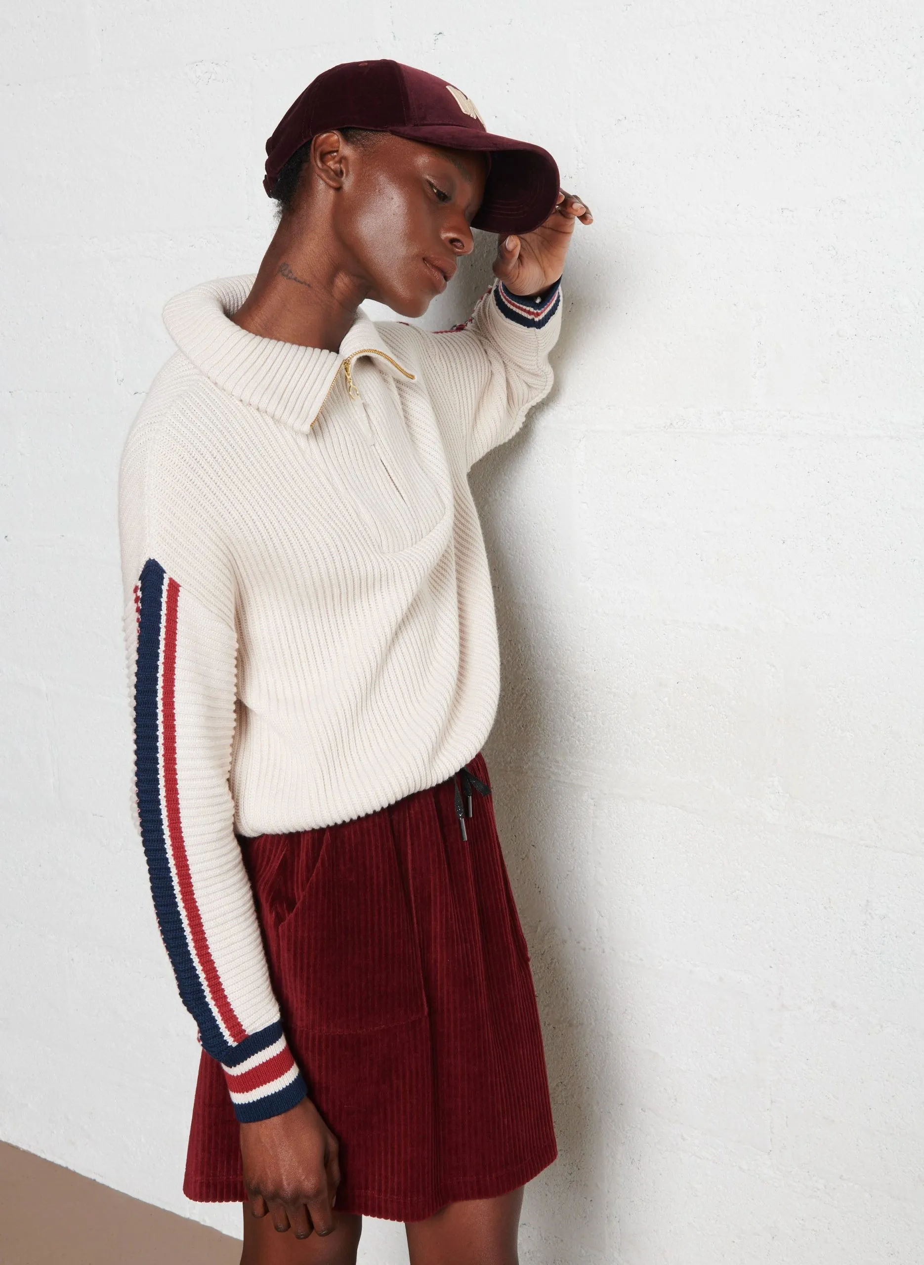 Pul droit en coton Blanc