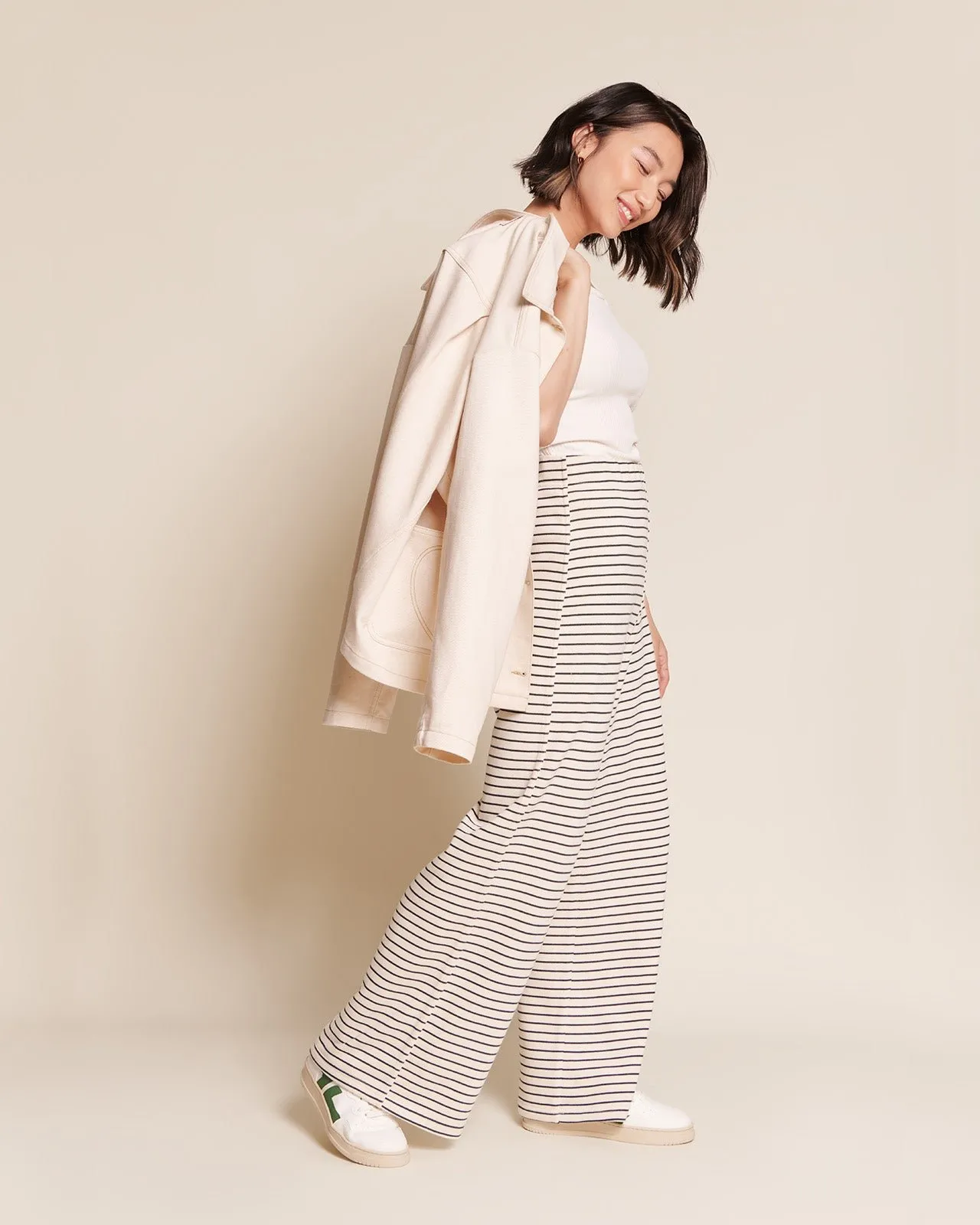 Le pantalon pauline en coton bio Blanc