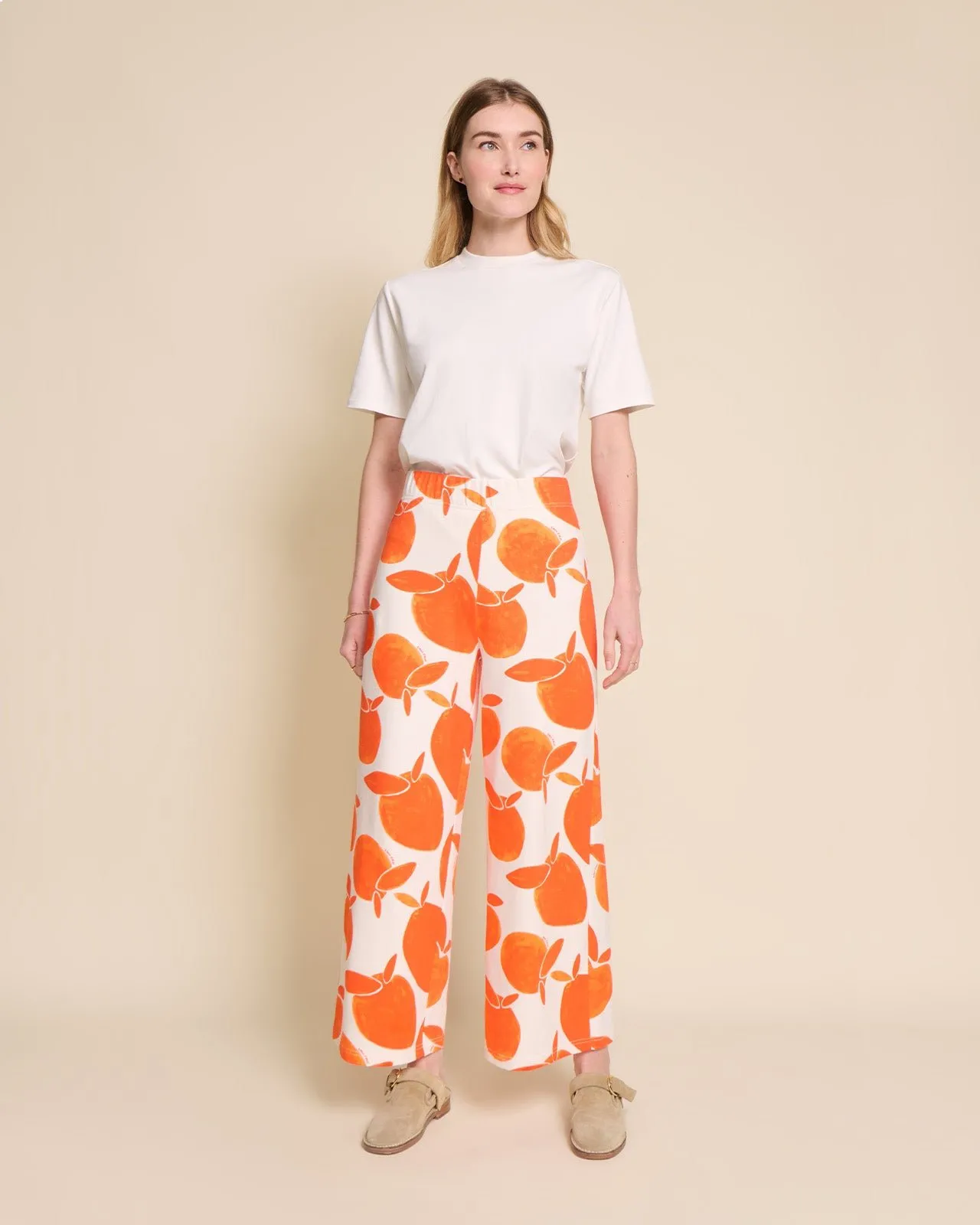 Le pantalon pauline en coton bio Orange