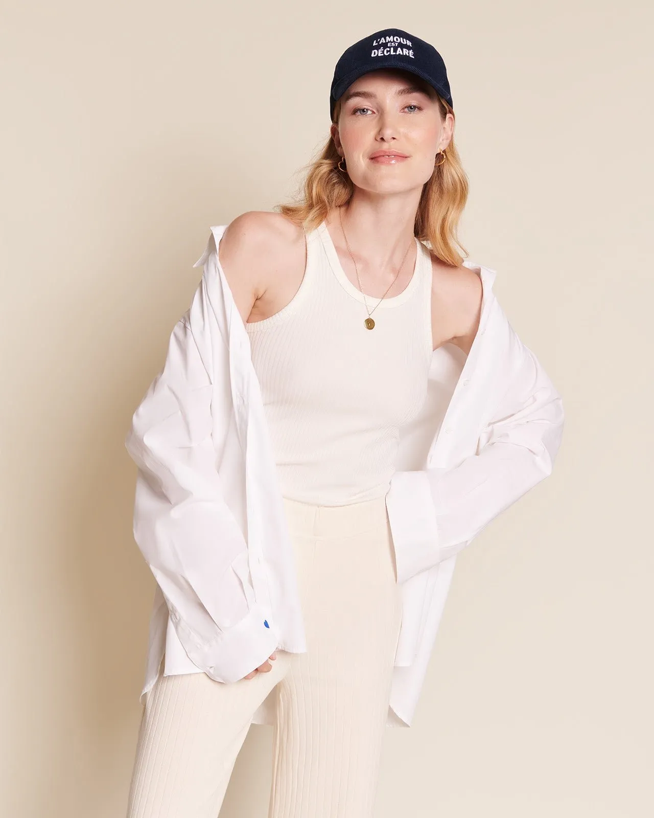 Le débardeur debra en lyocell côtelé Blanc