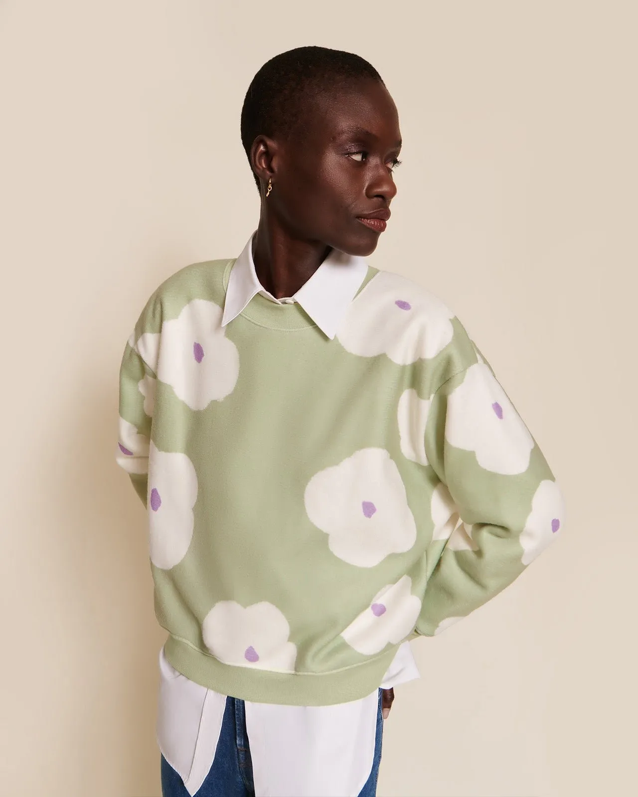 Le sweat scarlett en polaire recyclée Vert