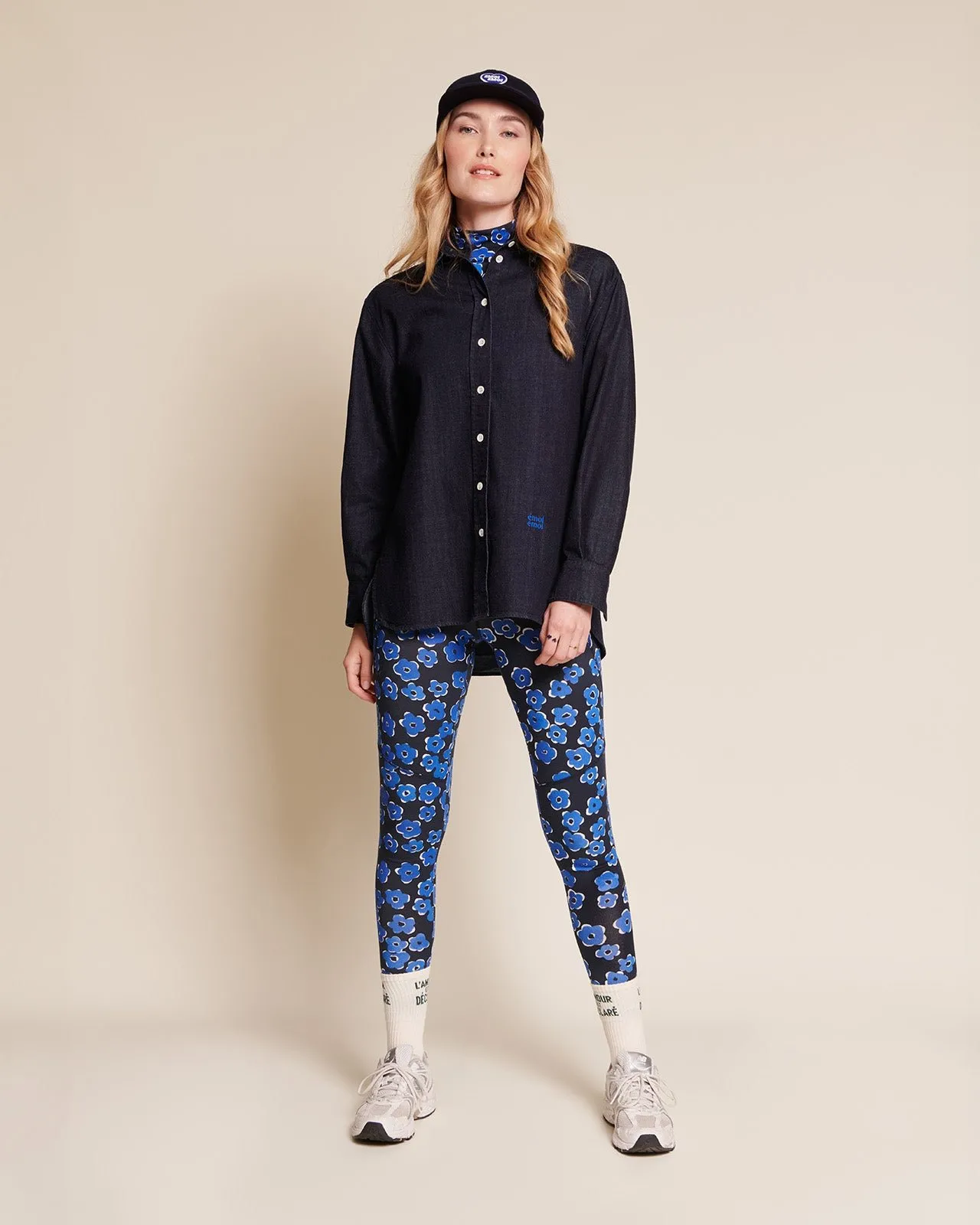 Le legging loulou en coton bio Bleu