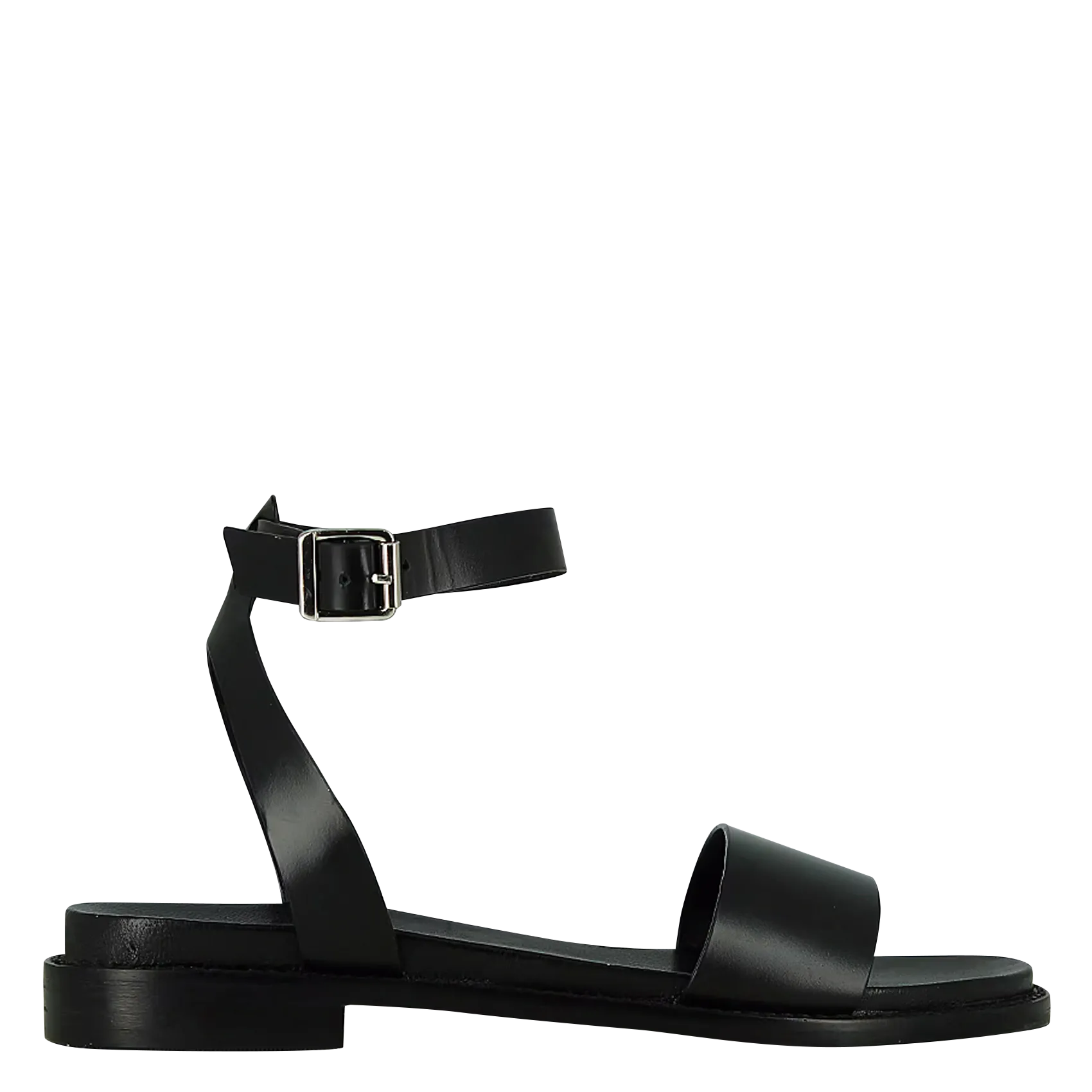 Sandales à talons en cuir Noir WIK