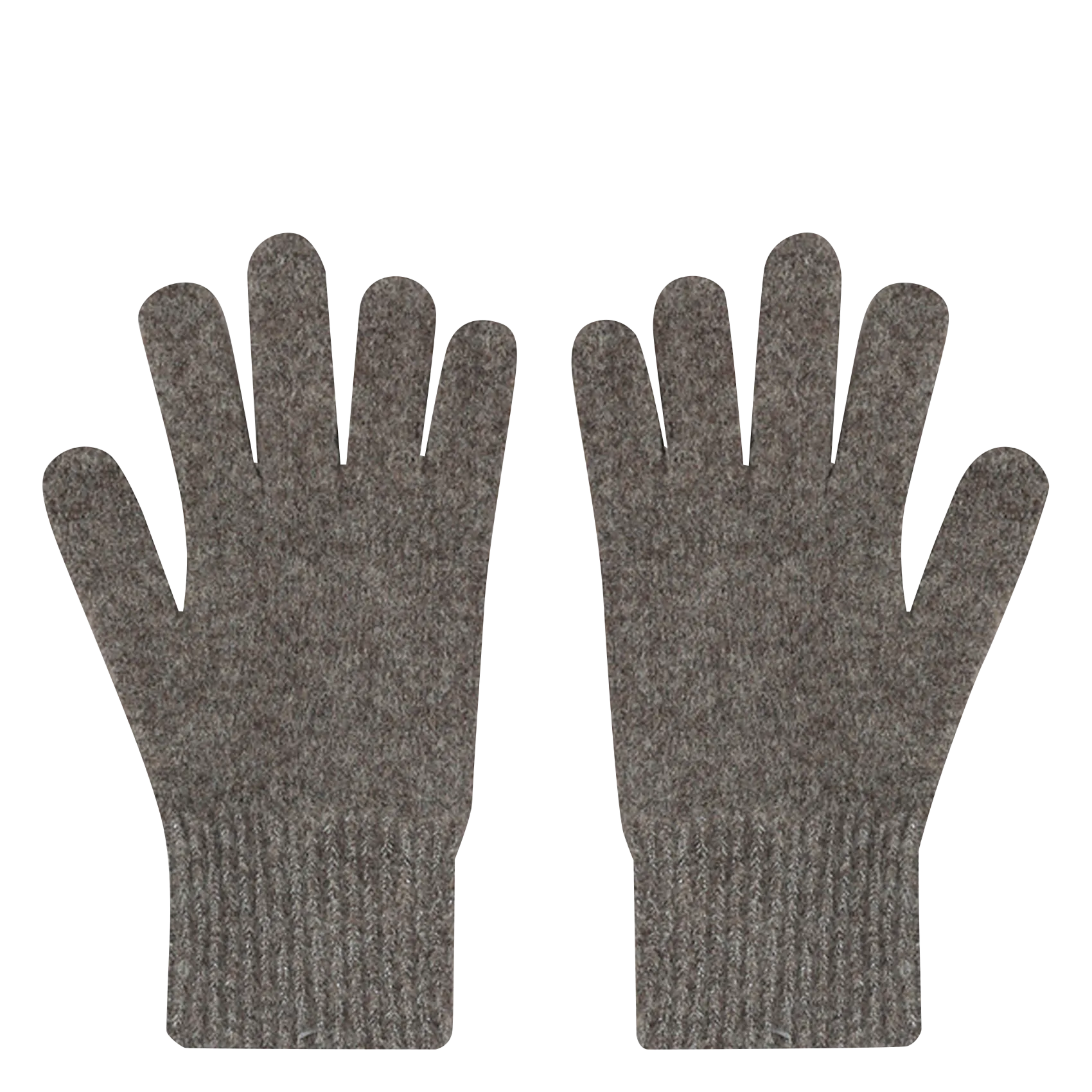Gants unis en maille Marron SAFE