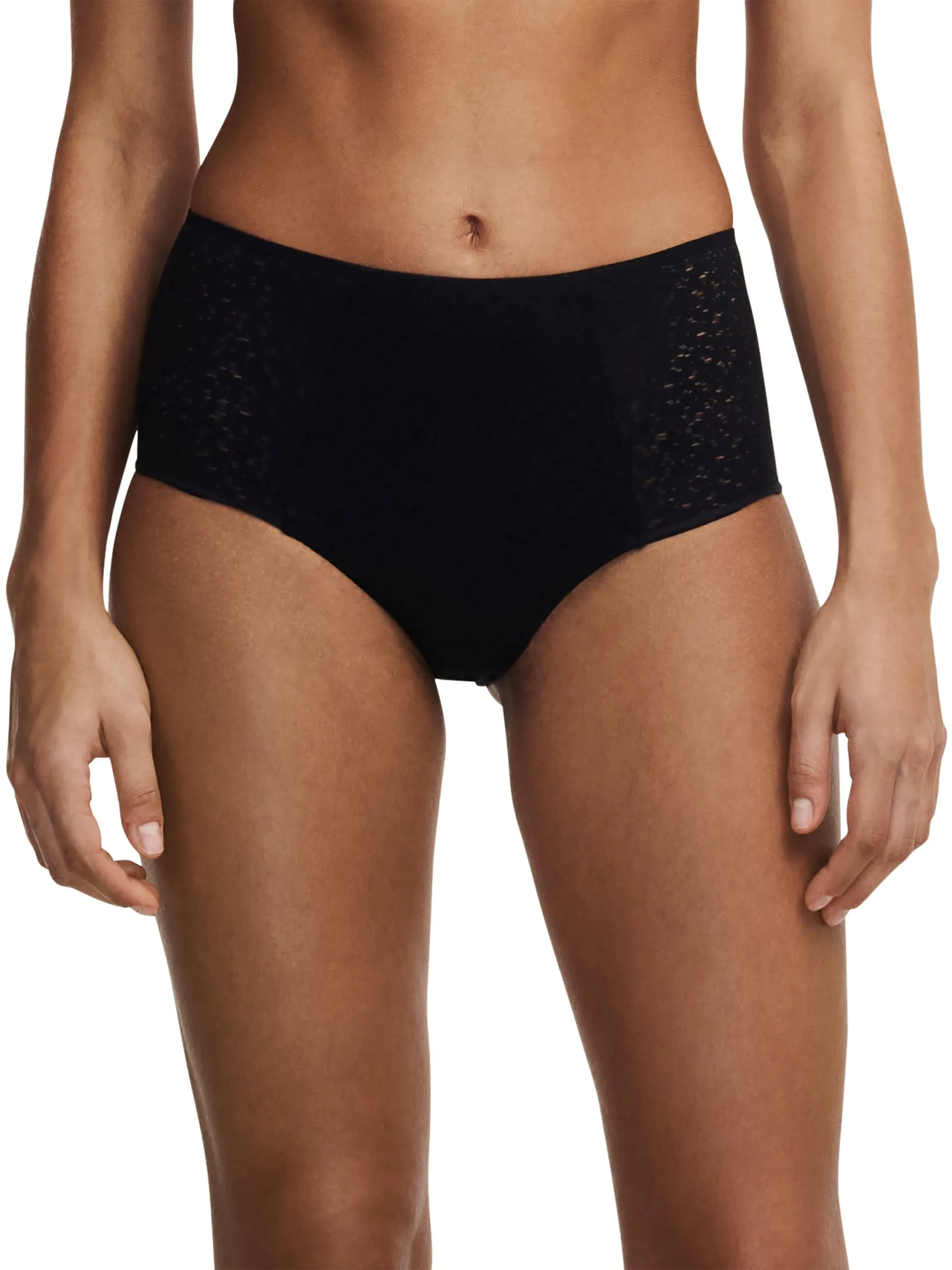 Culotte taille haute en dentelle Noir NORAH